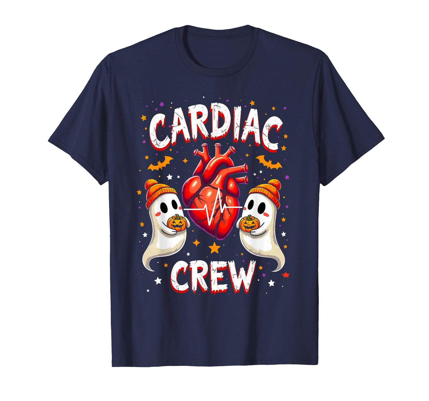 Halloween Cardiac Nurse tee Anatomical Heart Ghosts T-Shirt