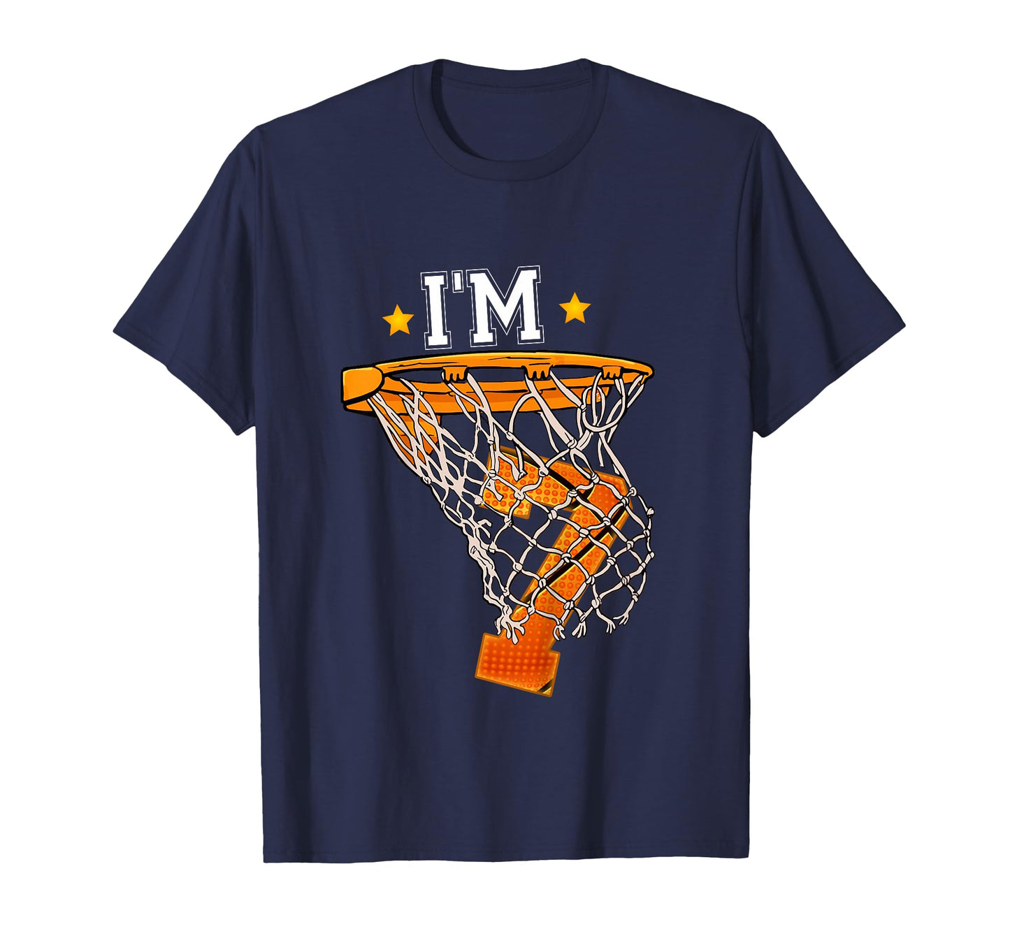 7th Birthday Basketball Shirt I'm 7 Boy Girl 6th Birthday T-Shirt