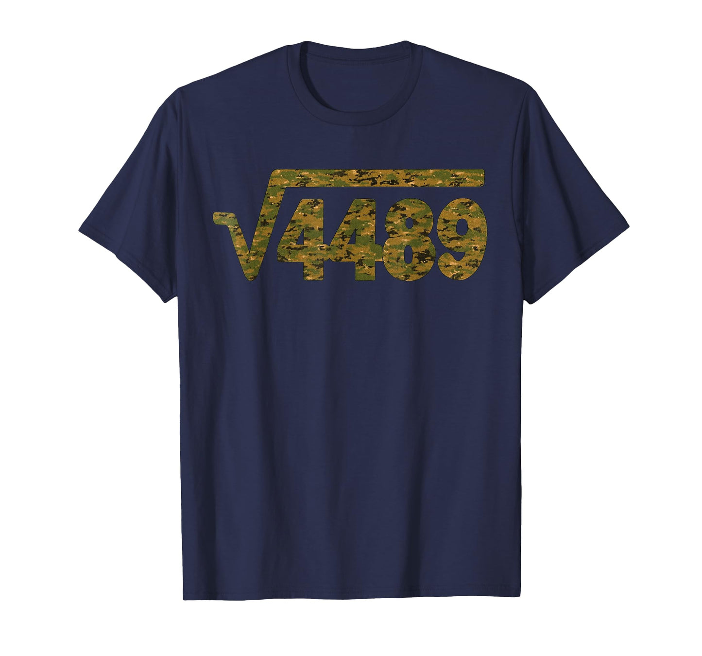 6 7 Army Pattern Meme Square Root 4489 Slang Math Teacher T-Shirt