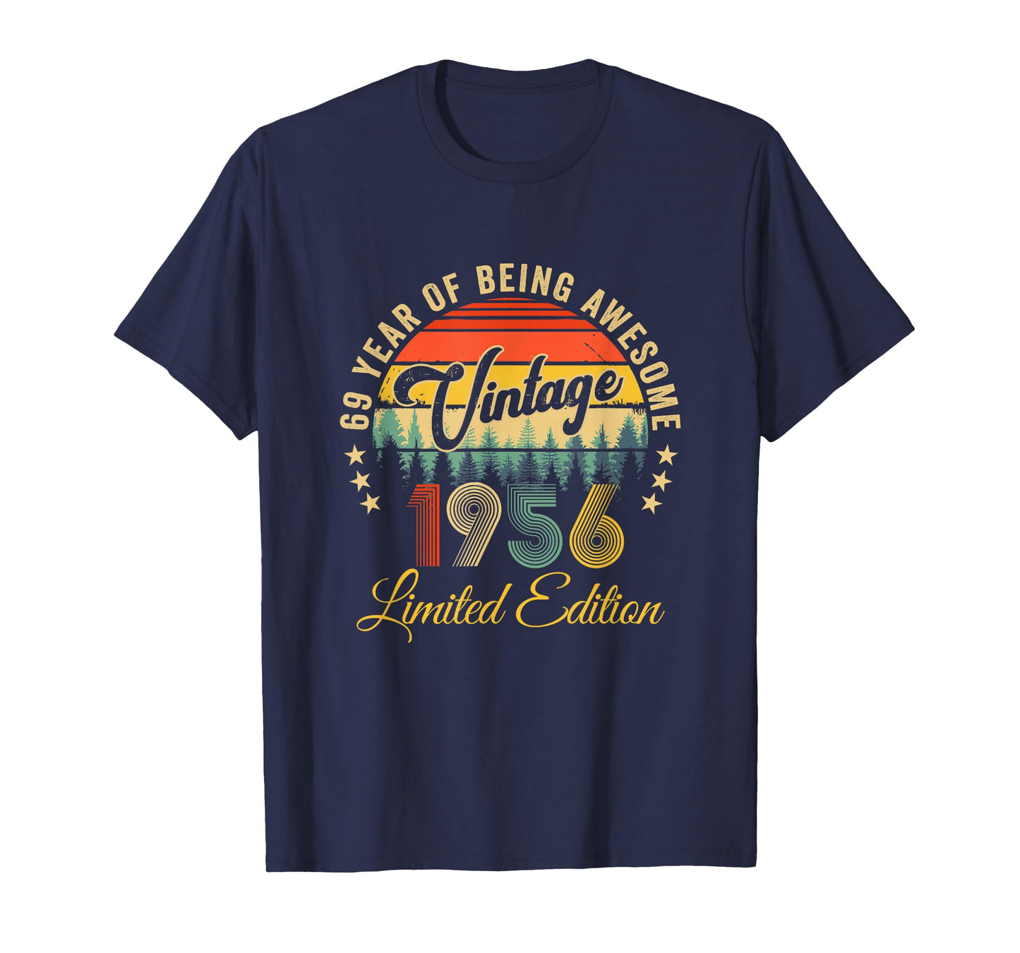 Vintage 1956 Limited Edition 69 Year Old 69Th Birthday T-Shirt