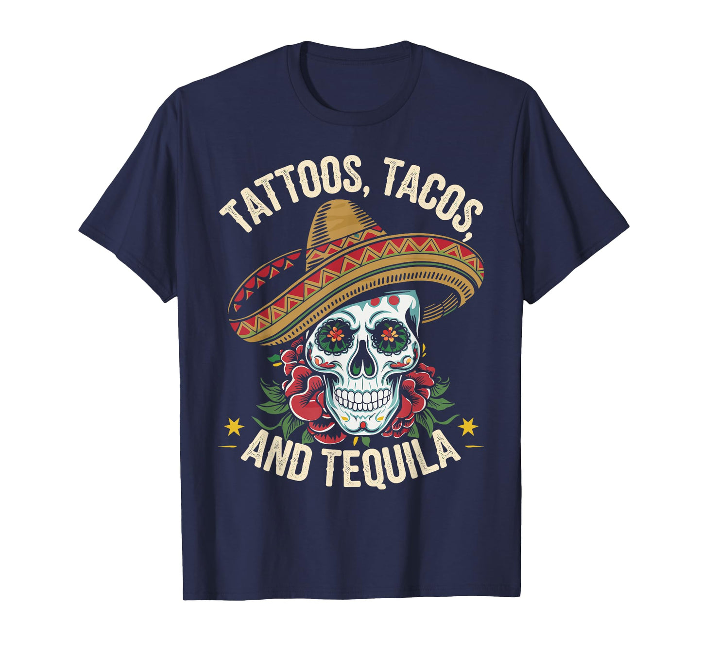 Tequila Tacos Titties Tattoos Vintage Design Apparel Outfit T-Shirt