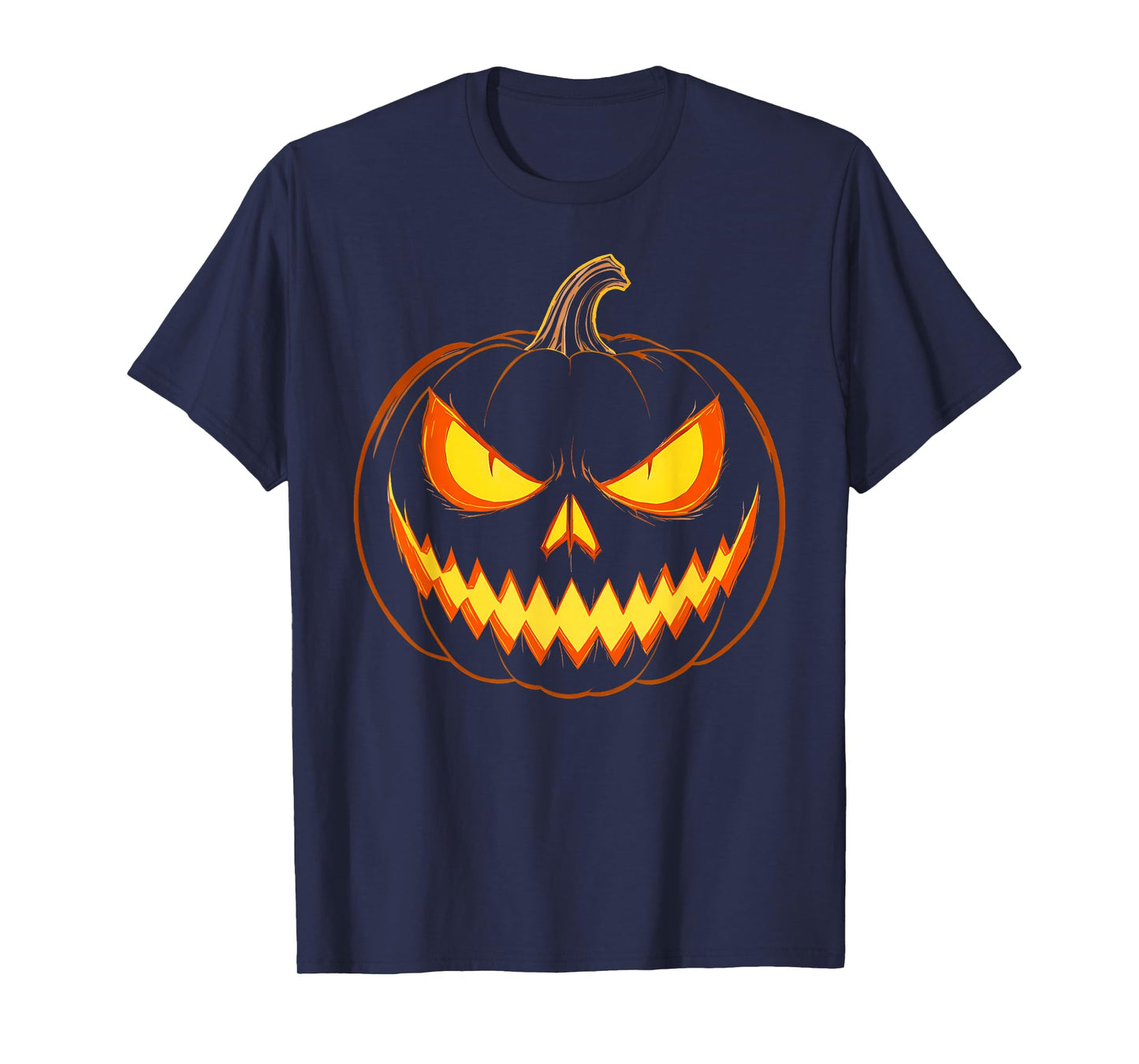 Scary Pumpkin Jack O Lantern Face Halloween Men Boys Kids T-Shirt