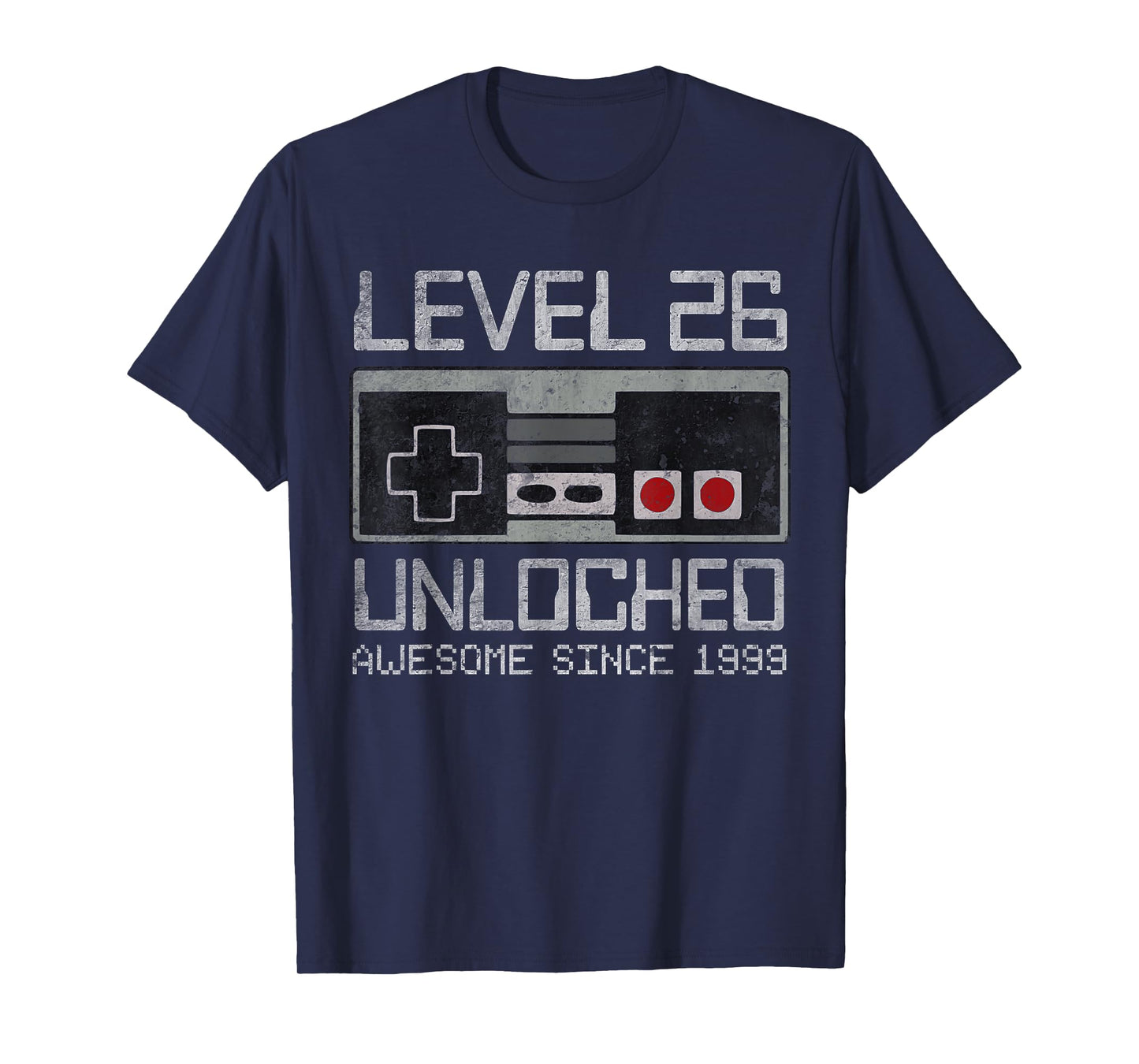 Level 26 Unlocked 26th Birthday 26 Year Old Video Gamer Boy T-Shirt