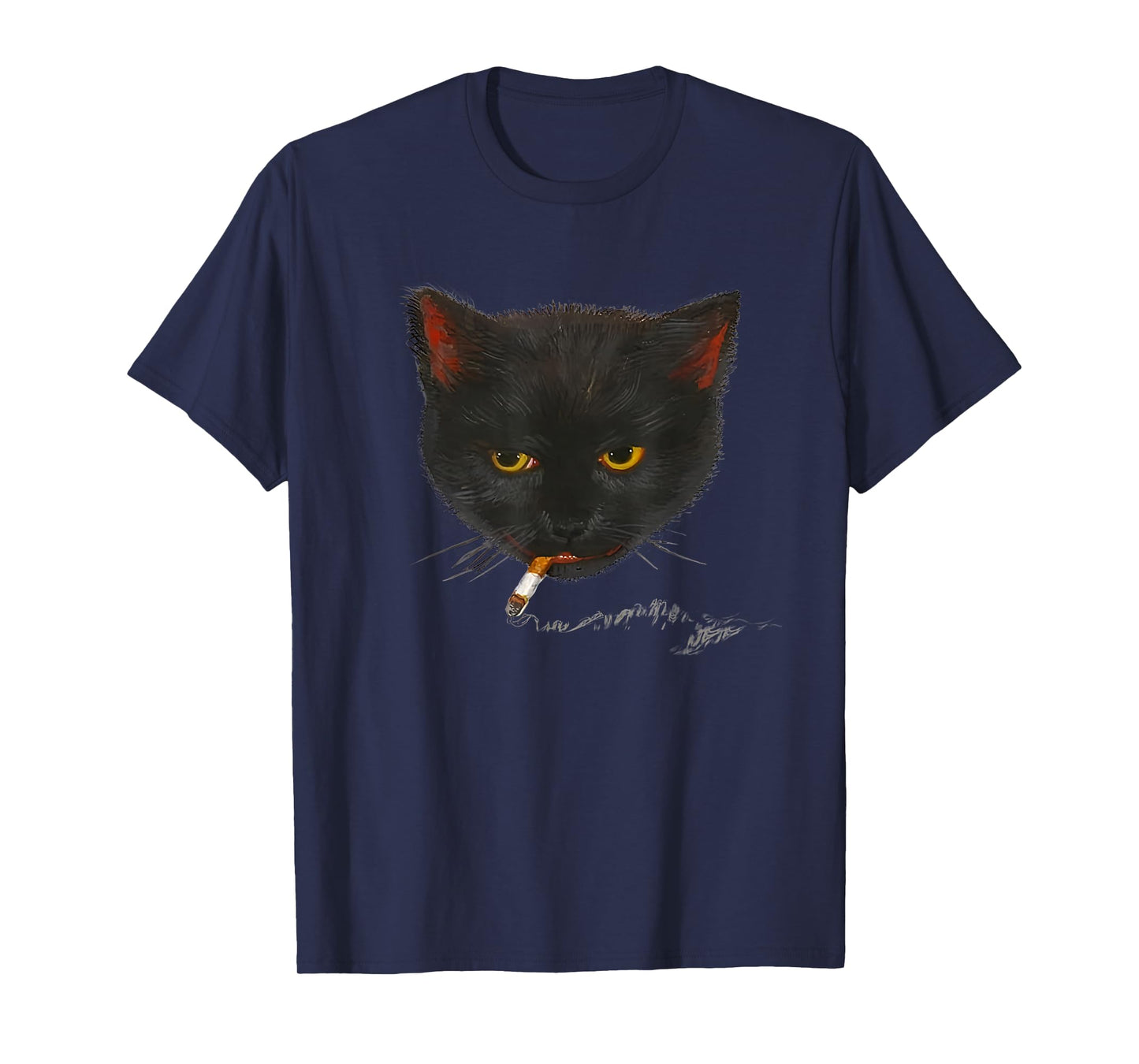 smoking cat graphic T-Shirt