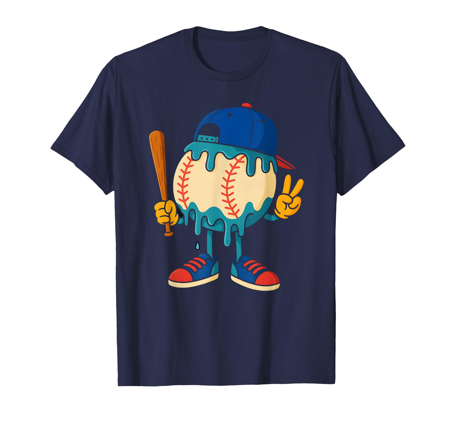 Ice Cream Drip Baseball Boys Back To school Youth T-Shirt