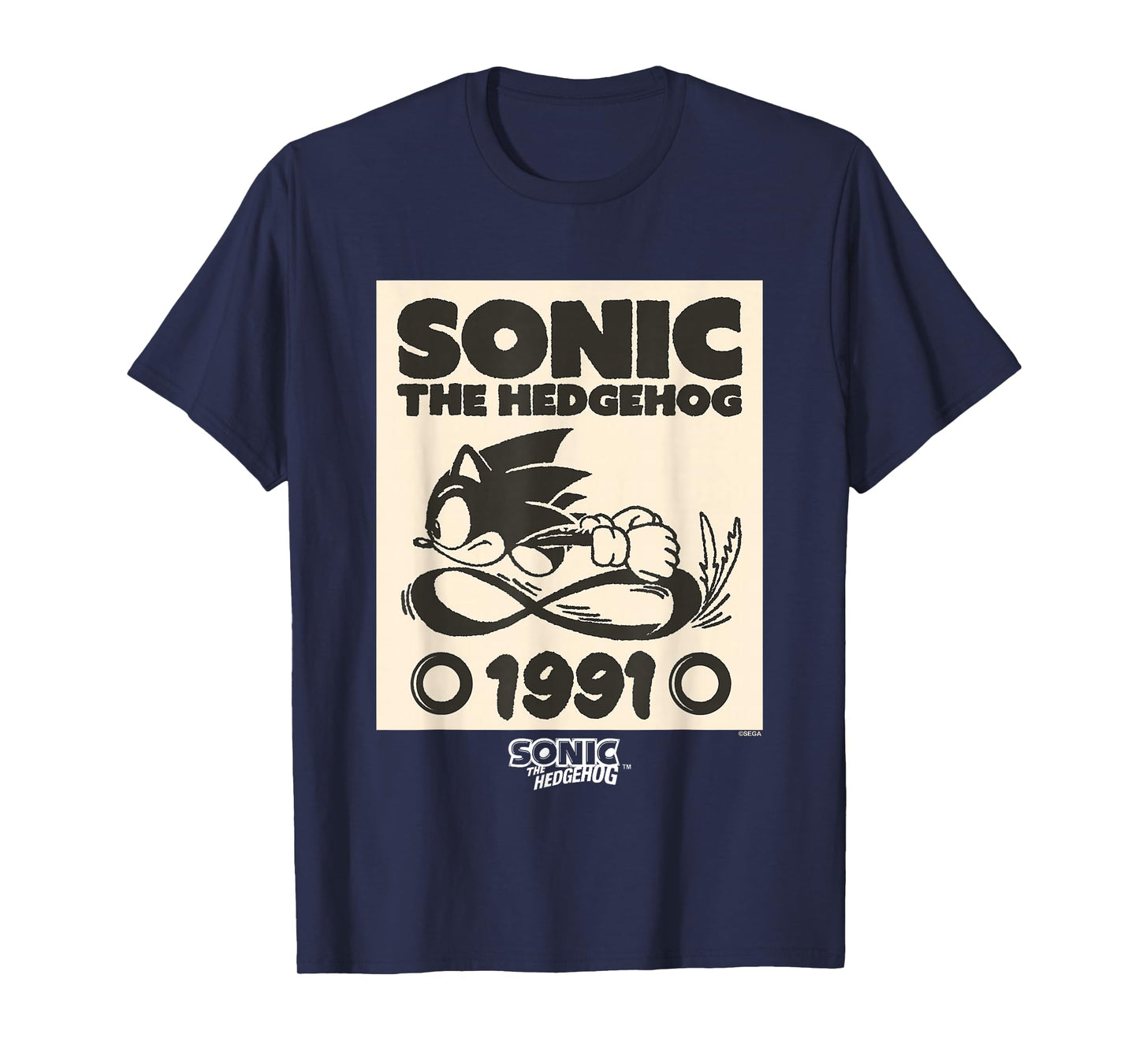 Sonic The Hedgehog 1991 Epic Run Vintage Sketch T-Shirt