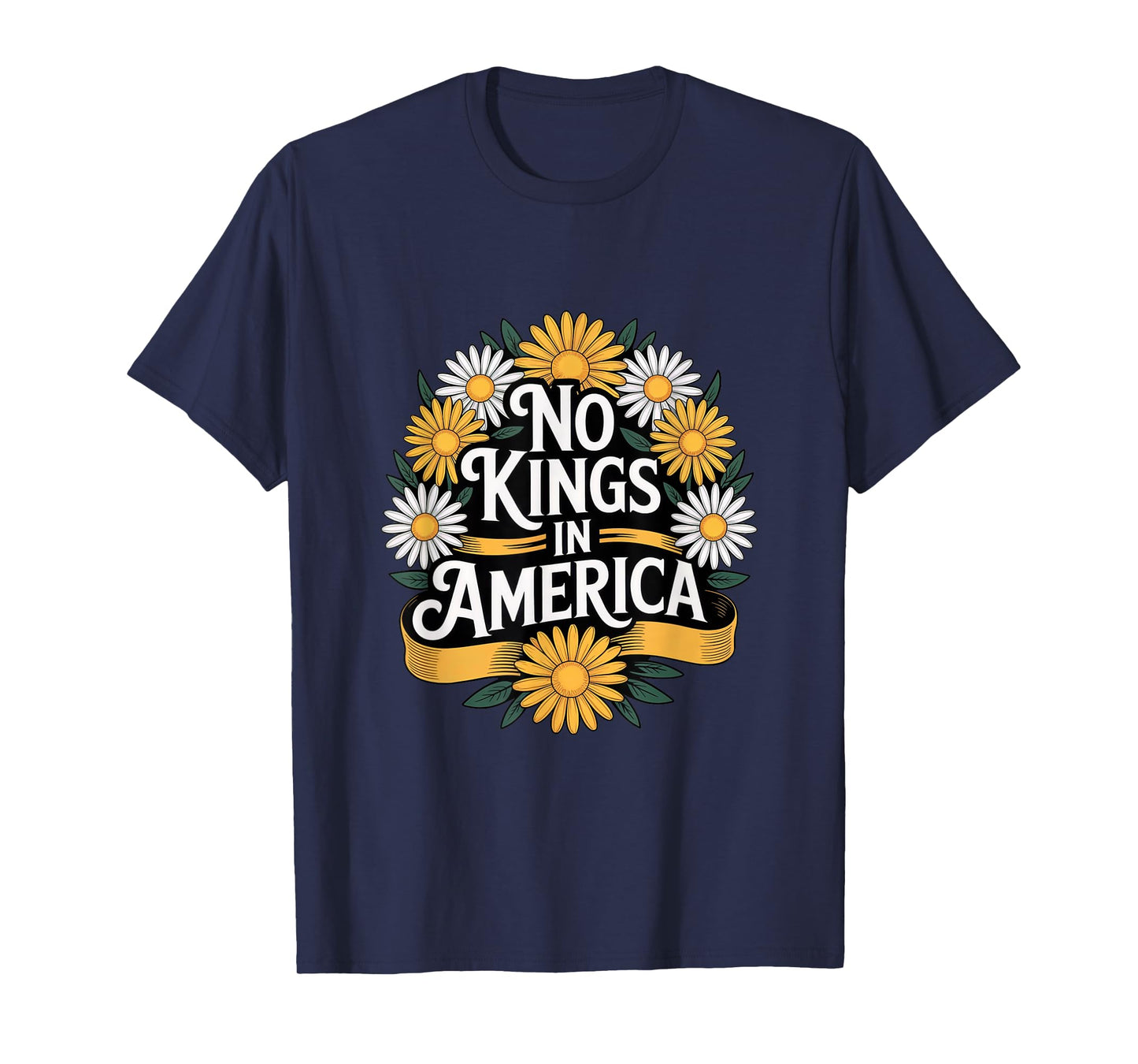 No Kings In America Flower Boho 70s Vintage Women T-Shirt