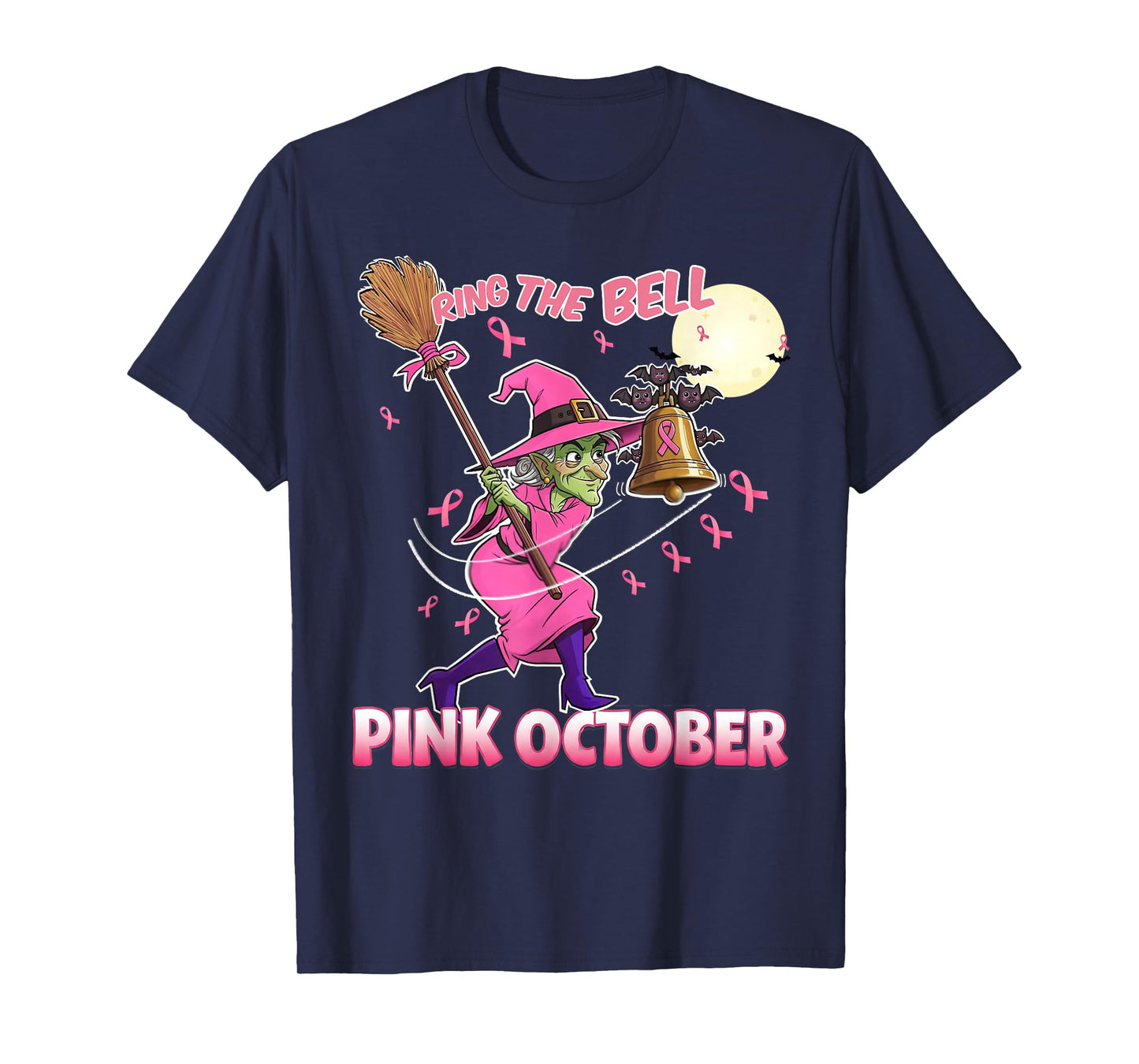 Halloween Witch Ring The Bell Pink October Trick & Treat T-Shirt