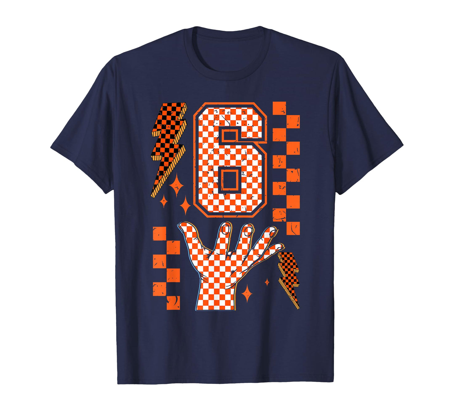 Number 6 Matching 67 Meme Checkered Halloween Costume Kids T-Shirt
