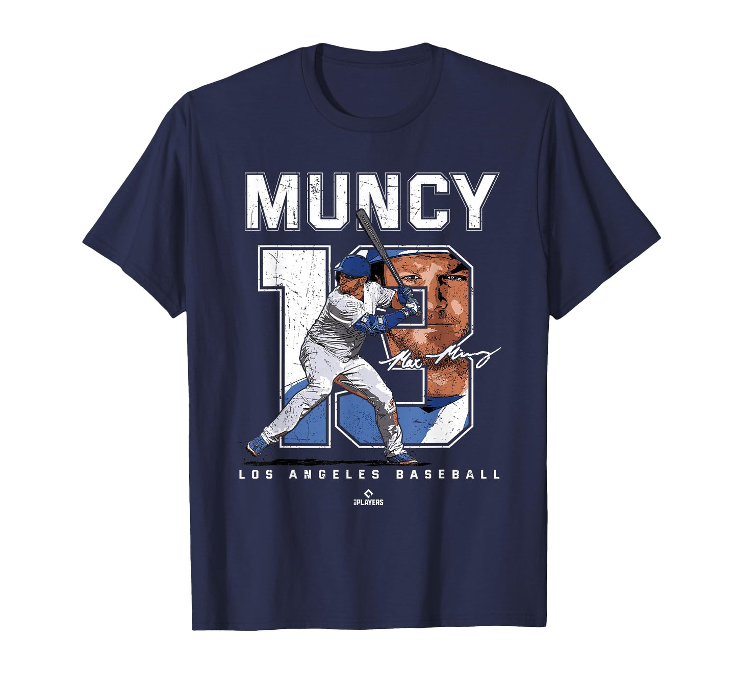 Number and Portrait Max Muncy Los Angeles MLBPA T-Shirt