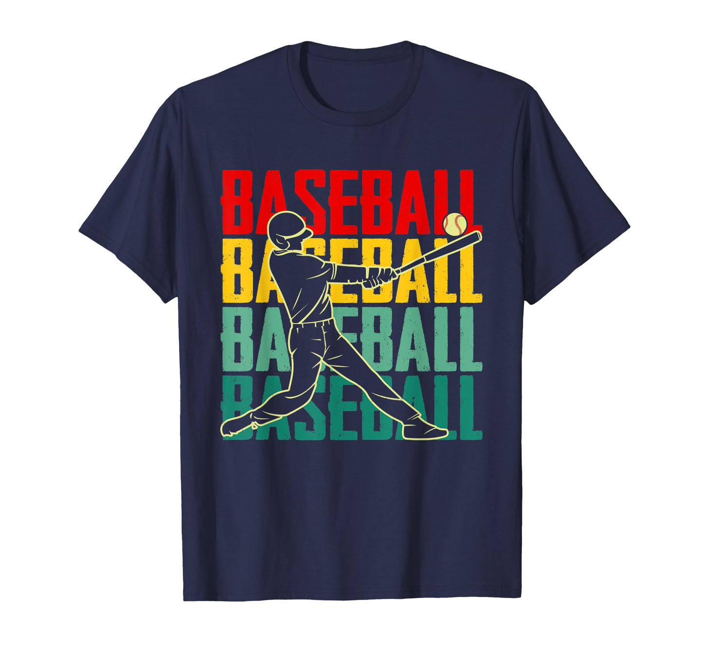 Vintage Baseball Player Retro Game Day Baseball Season T-Shirt