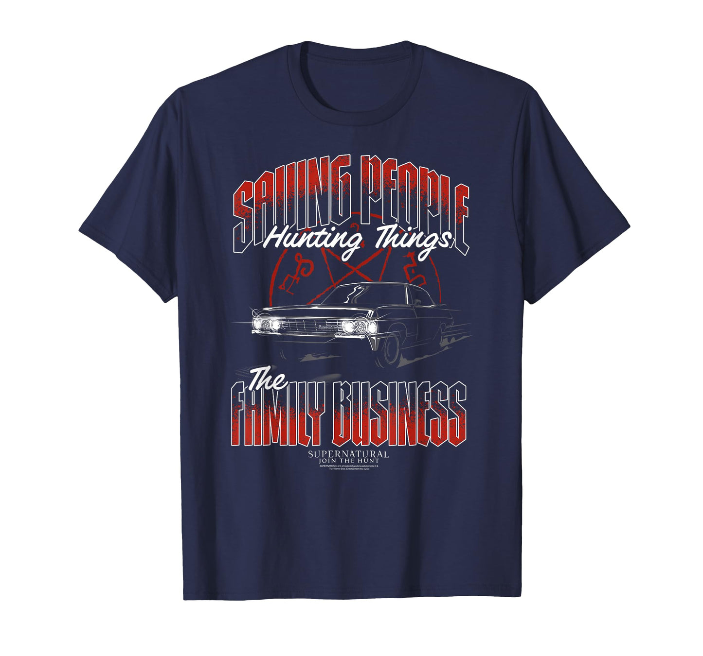 Supernatural Saving People Hunting Things Car TV Show T-Shirt