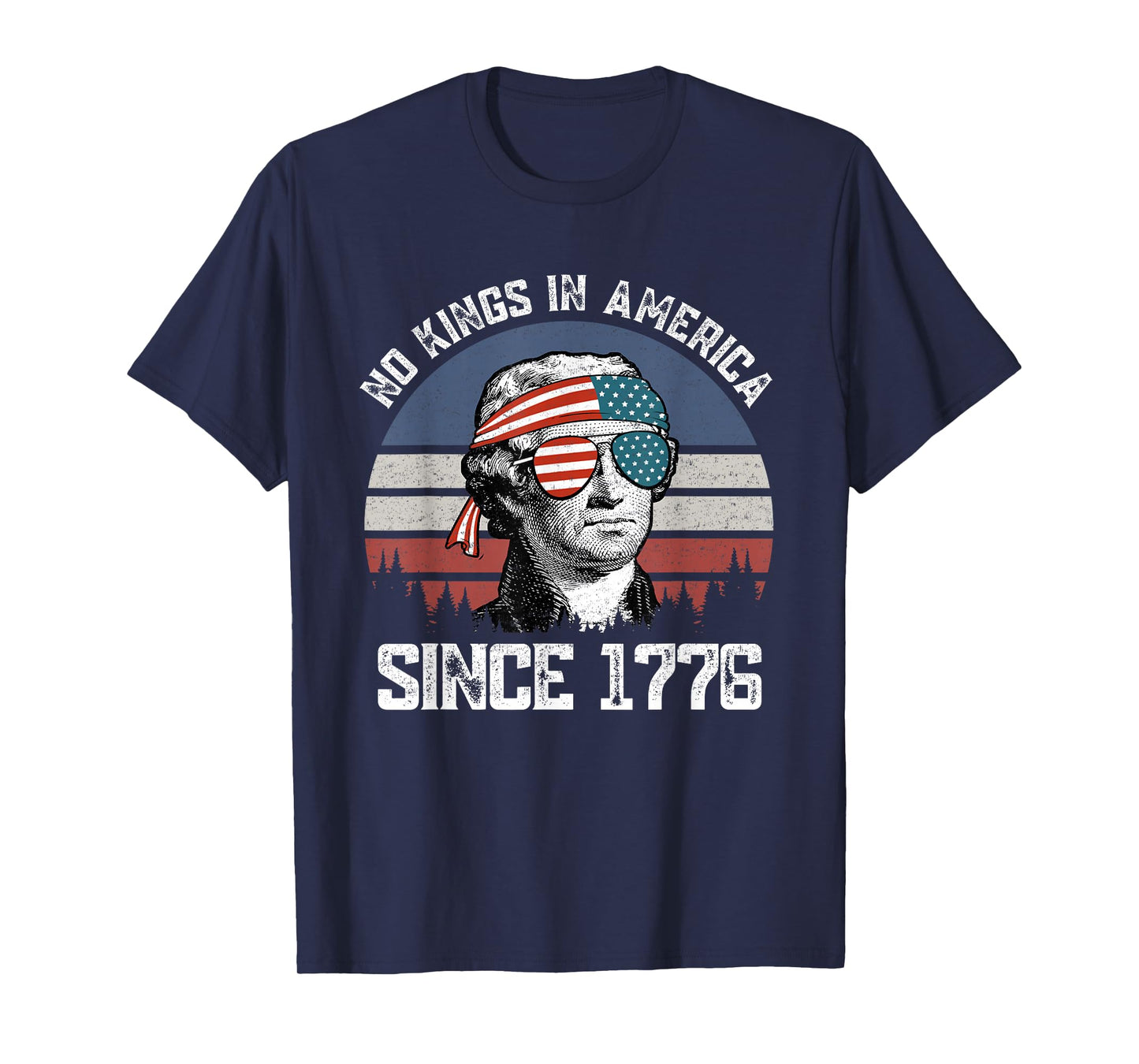 No Kings In America Patriotic Pro-Democracy Protest June 14 T-Shirt