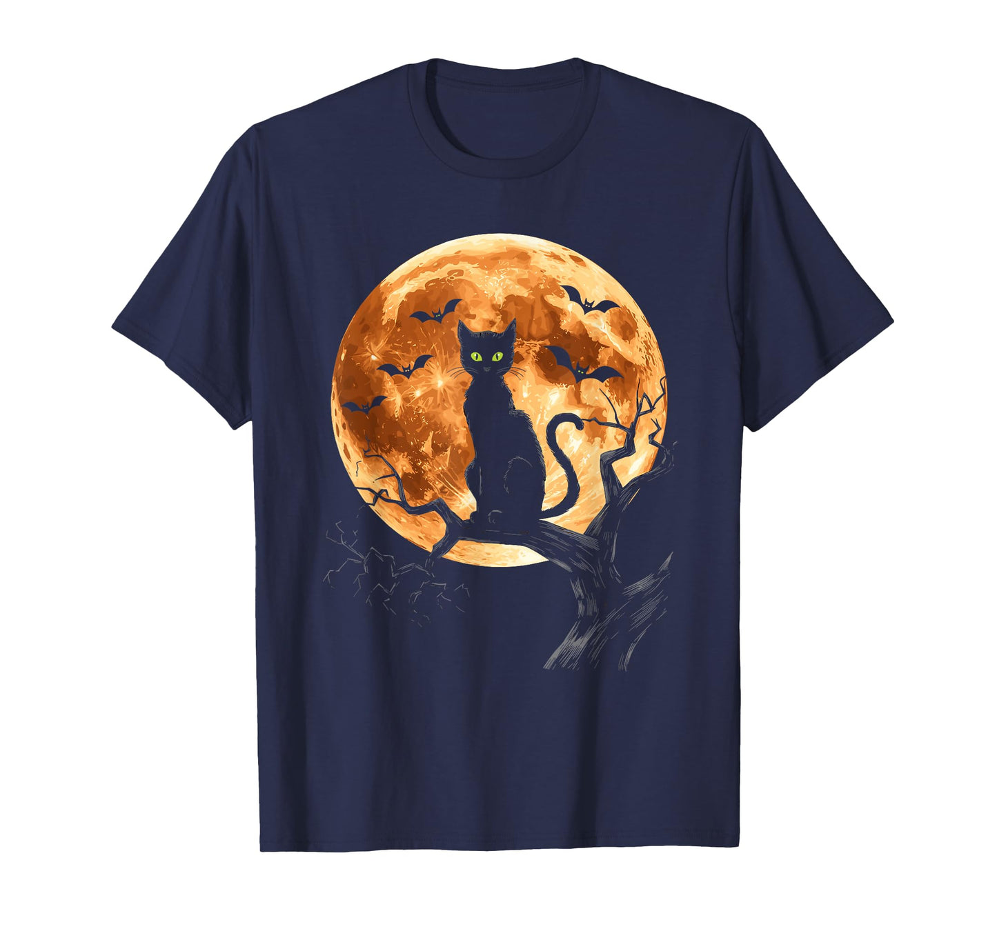 Scary Cat, Cat Black & Halloween, Cat Moon T-Shirt