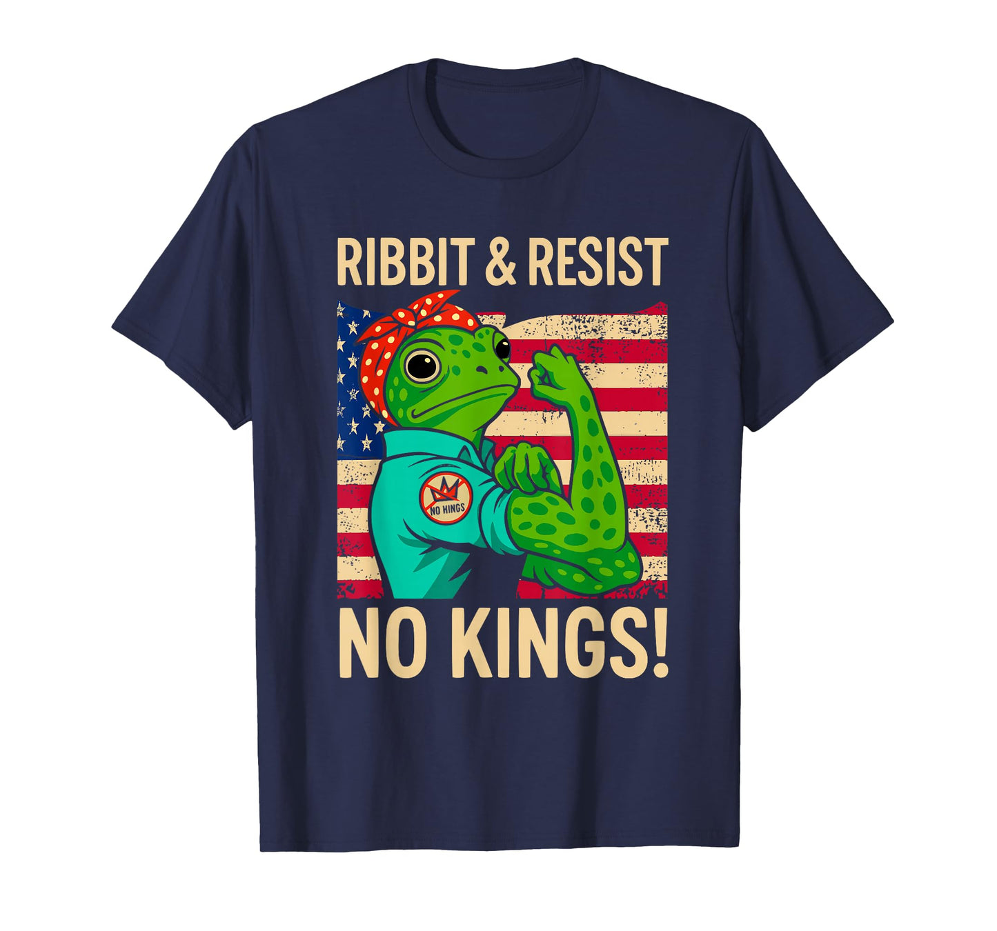 Ribbit and Resist No Kings Portland Frog Protest Men Women T-Shirt