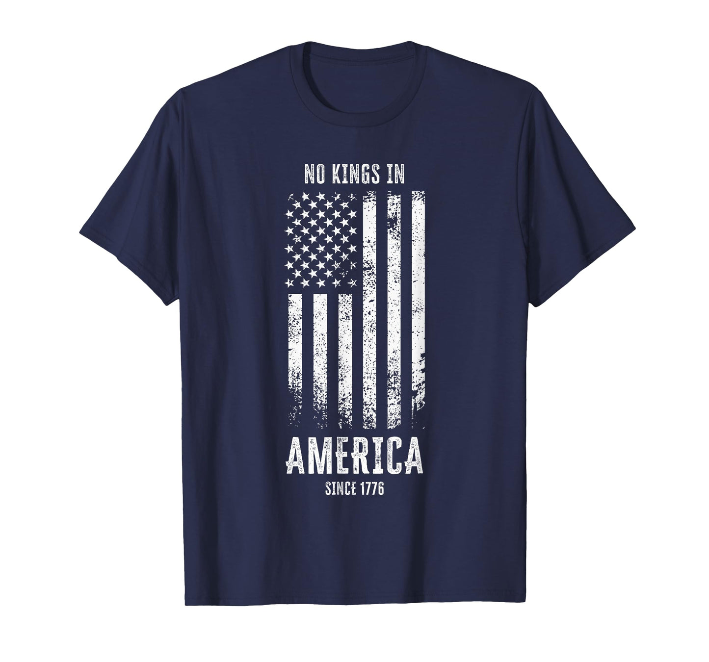 No Kings Since 1776 Vintage Freedom Liberty Graphic T-Shirt
