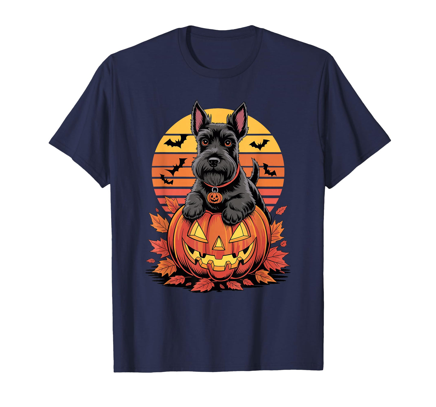Halloween Retro Scottish Terrier Scottie Terriers T-Shirt