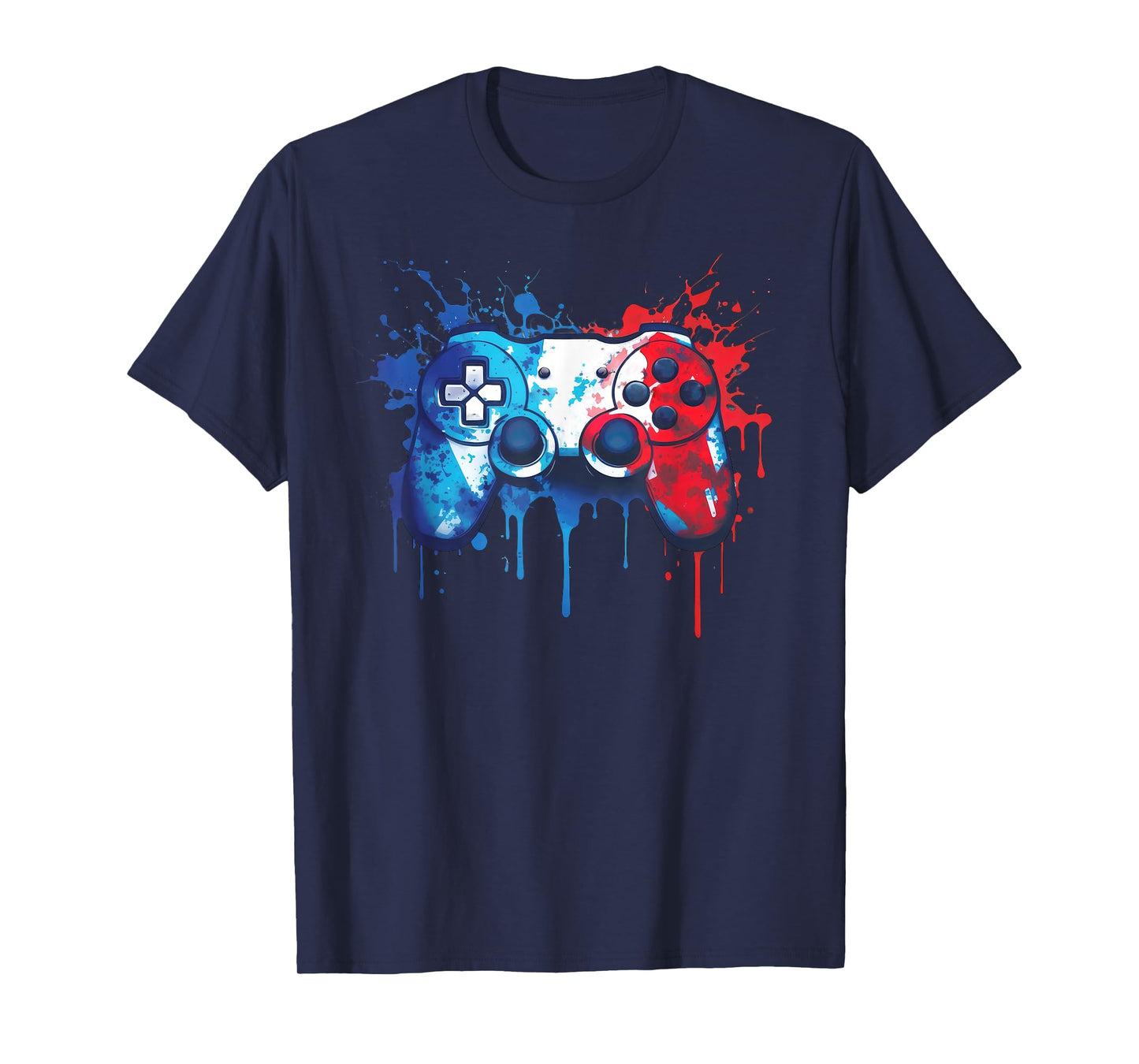 Patriotic Gamer - Red White Blue 4th of July Video Game T-Shirt