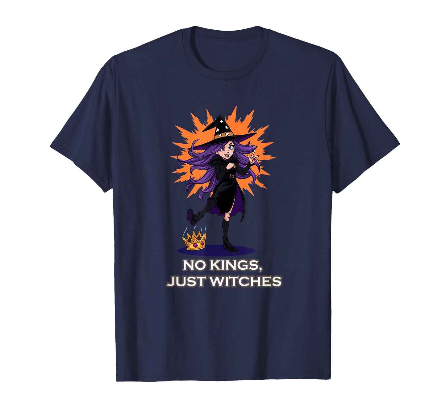 No Kings Just Witches Funny Witch Costume Halloween Art T-Shirt