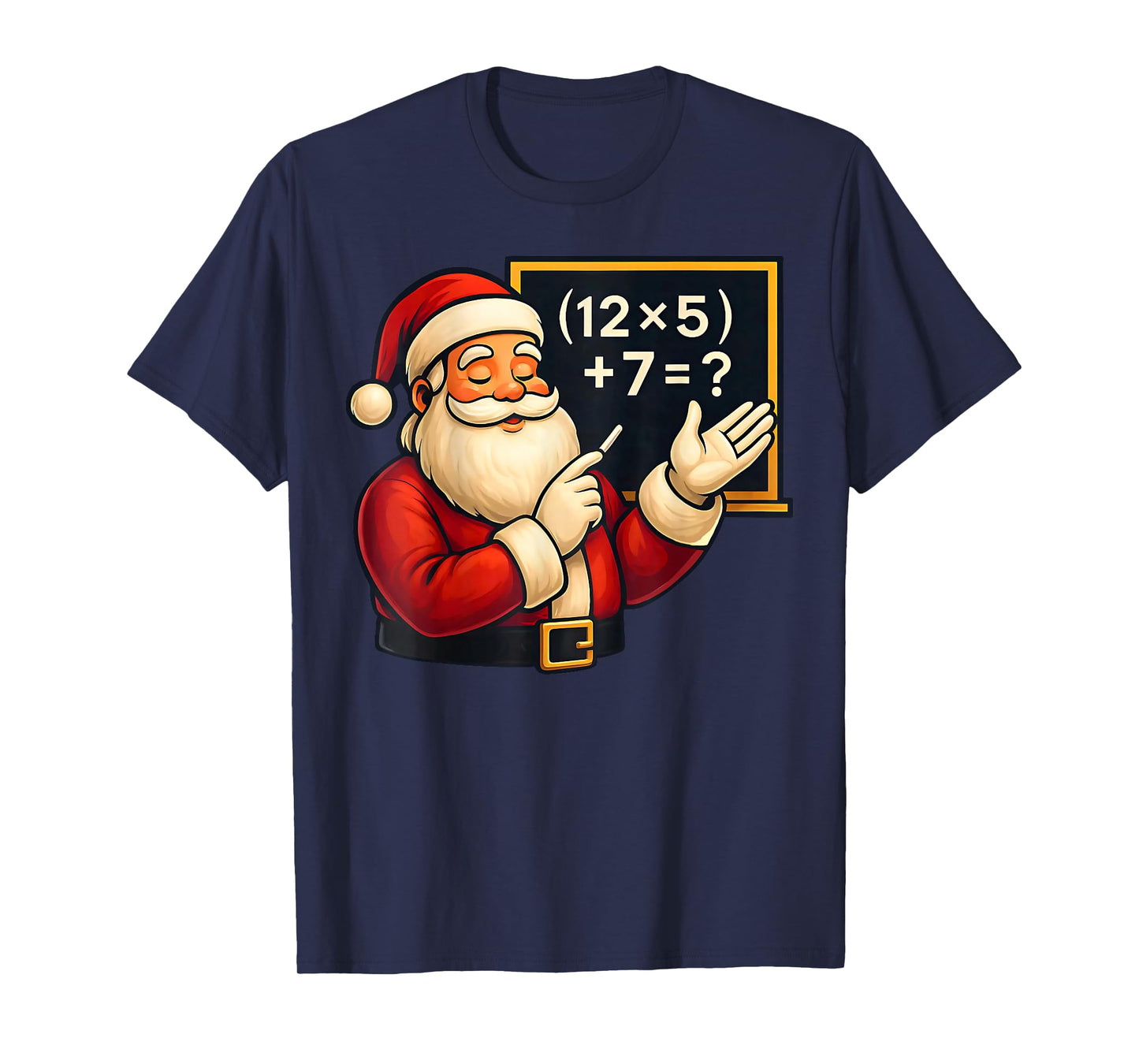 Funny 67 Teacher Santa Christmas Six Seven Meme Math Xmas T-Shirt
