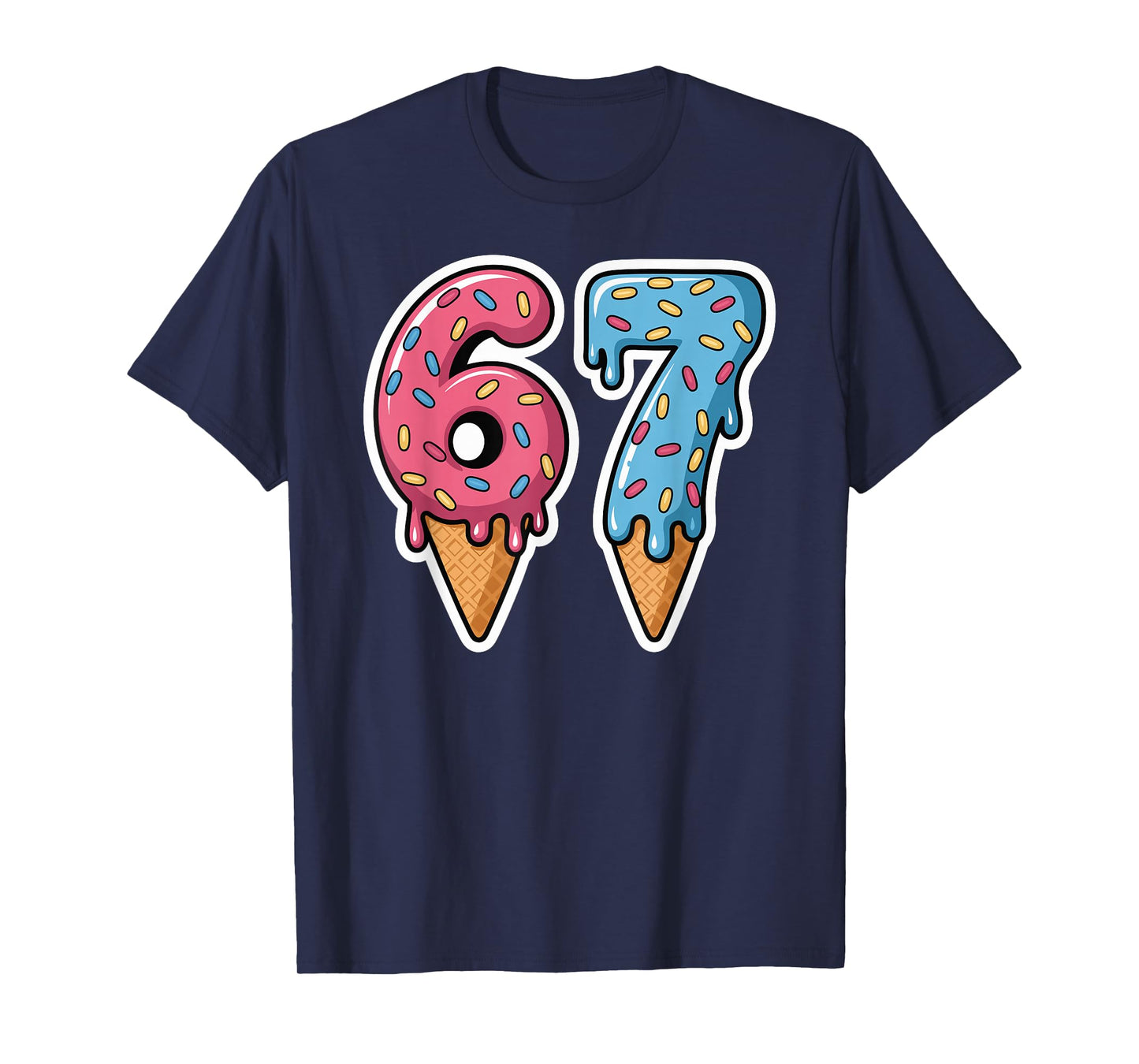 67 Ice Cream Cute Meme Six Seven T-Shirt