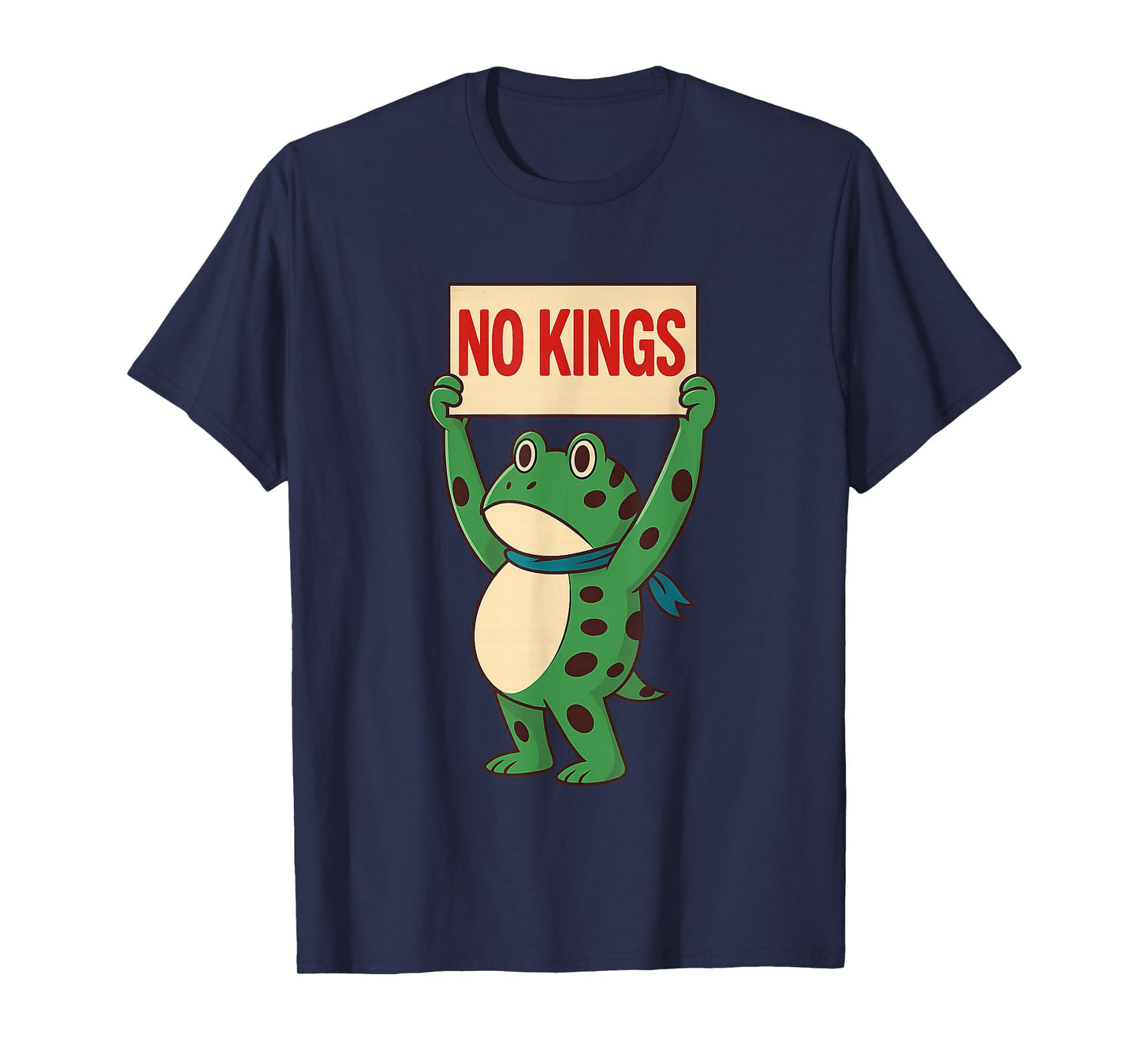 No Kings Frog Portland Frog Protest Vintage for Men Women T-Shirt