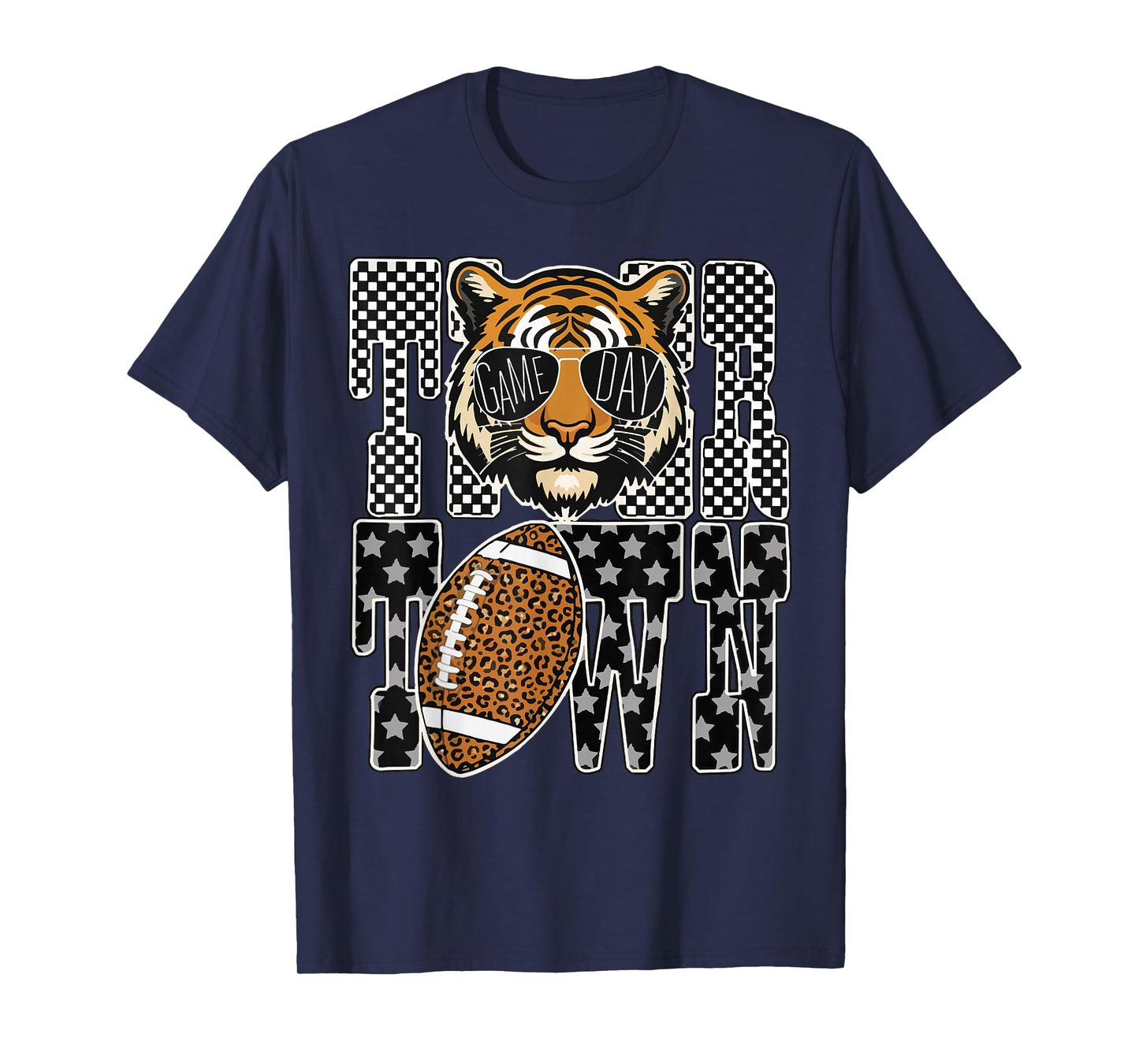 Tiger Town Leopard Football Game Day For Men T-Shirt