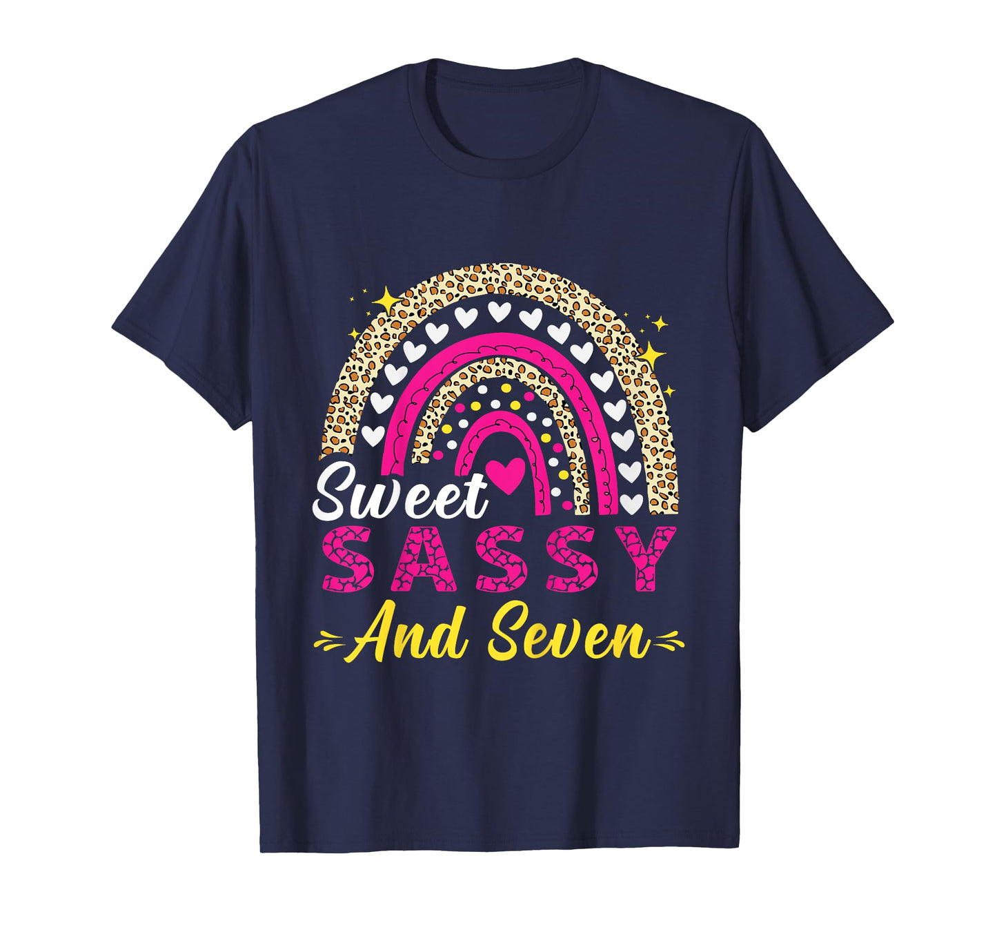 Happy 7th Birthday Sweet Sassy and Seven Girls 7 Years Old T-Shirt