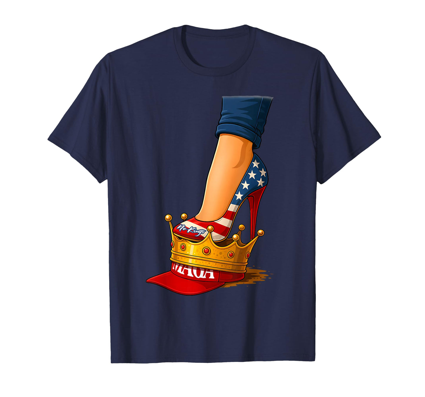 No Kings High Heels On Crown T-Shirt