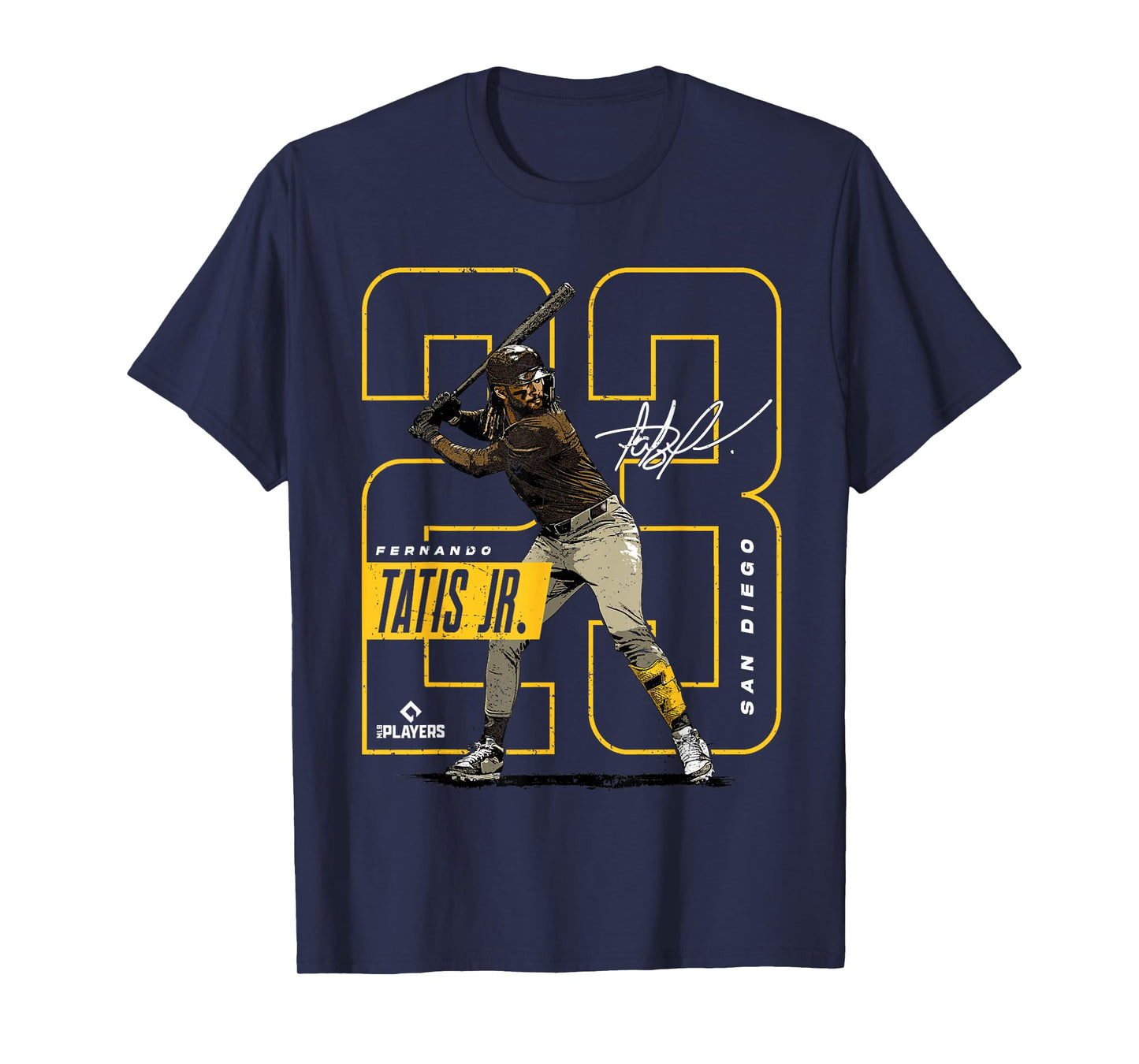 License Champs Fernando Tatis Jr | San Diego MLB Player League | MLBTAT4037 T-Shirt, Small, Brown