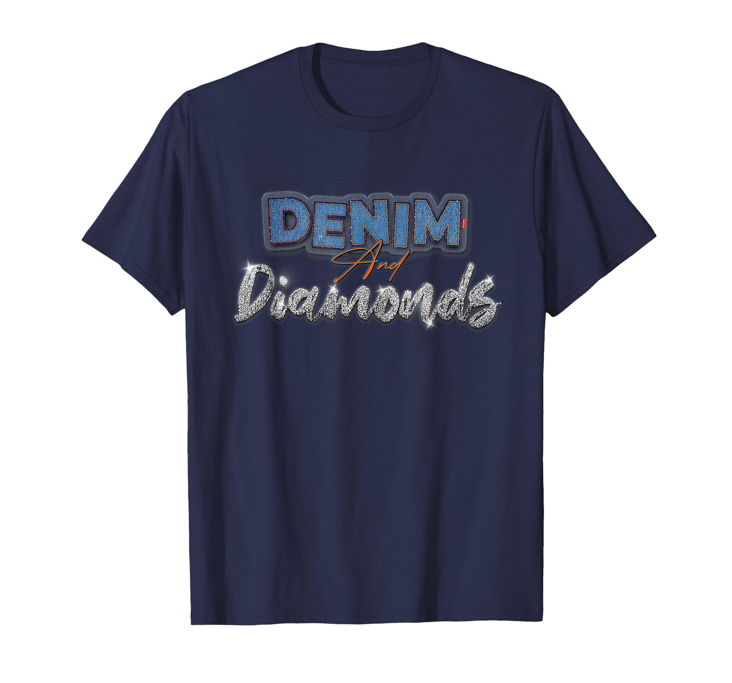 Denim And Diamonds Stylish Skinny Jeans Fabric Lover T-Shirt