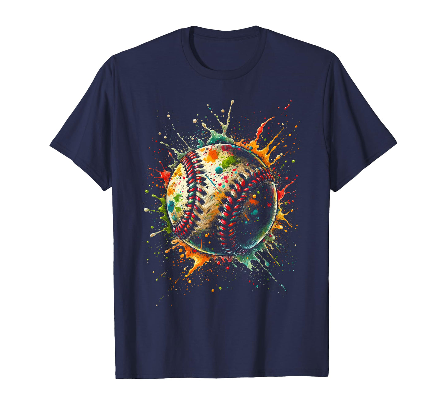 Baseball Player Art Graphic Baseball Fan Boys Mens T-Shirt