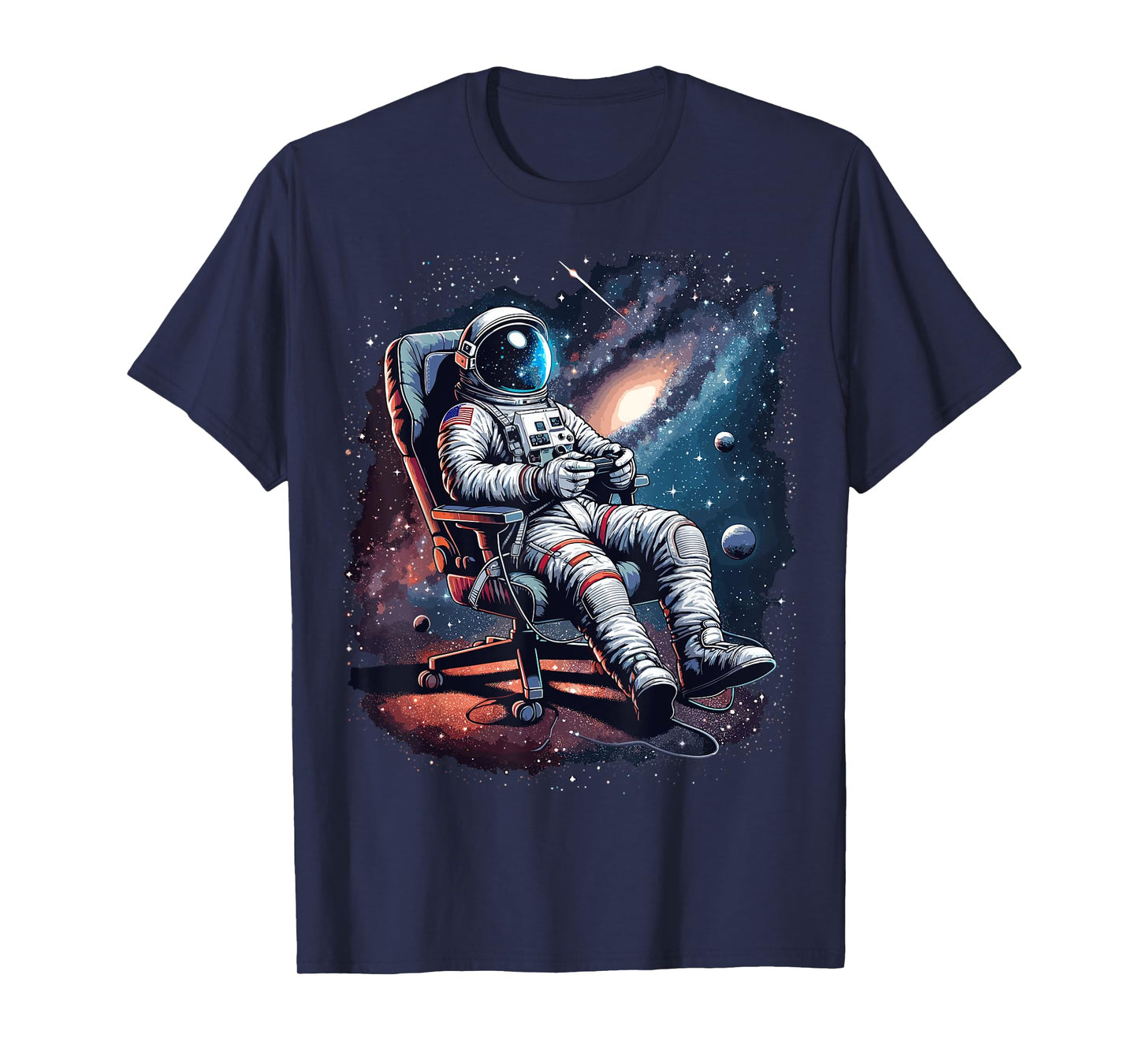 Space Astronaut Gaming System Planets Astronaut Gamer T-Shirt