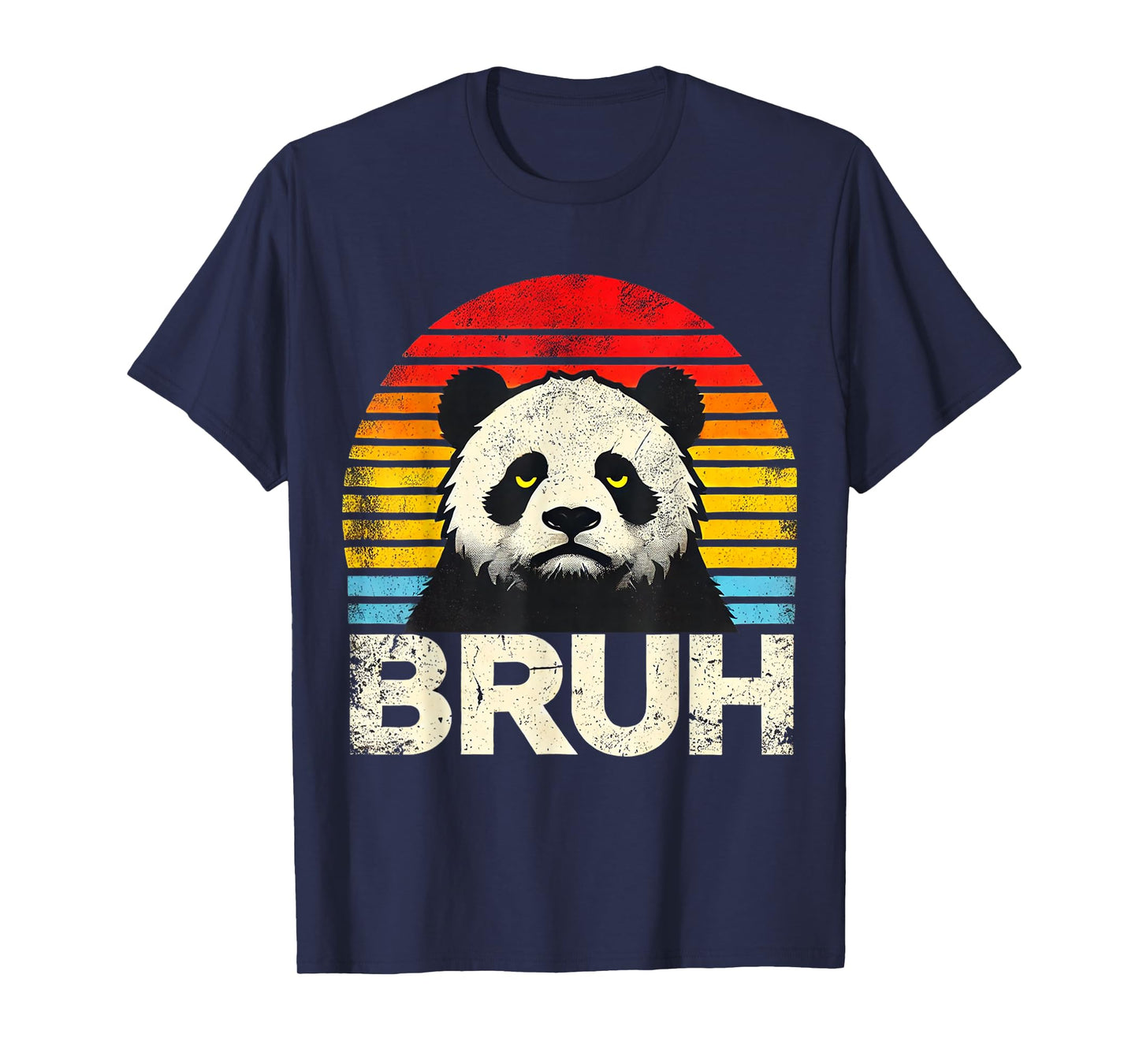 Funny Grumpy Panda Bruh Meme – Vintage Humorous Panda T-Shirt