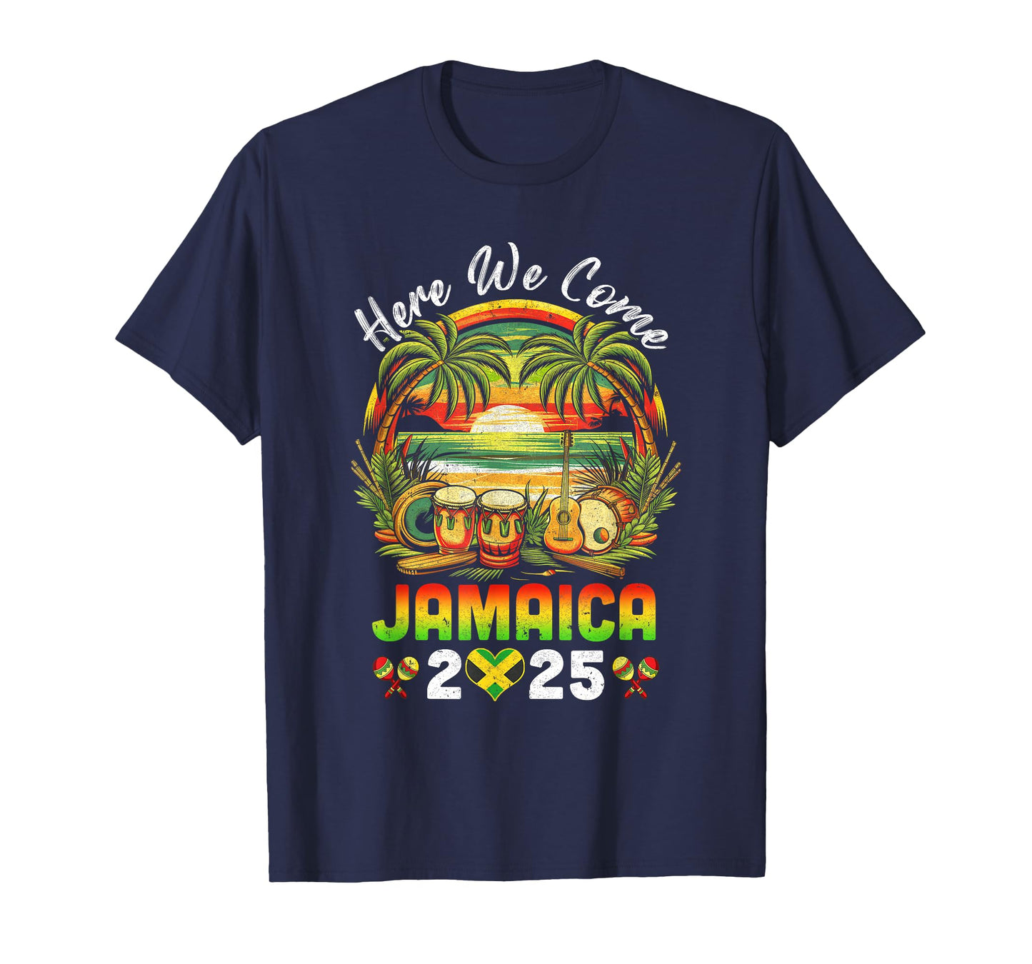 Here We Come Jamaica 2025 Girls Trip Family Summer Vacation T-Shirt