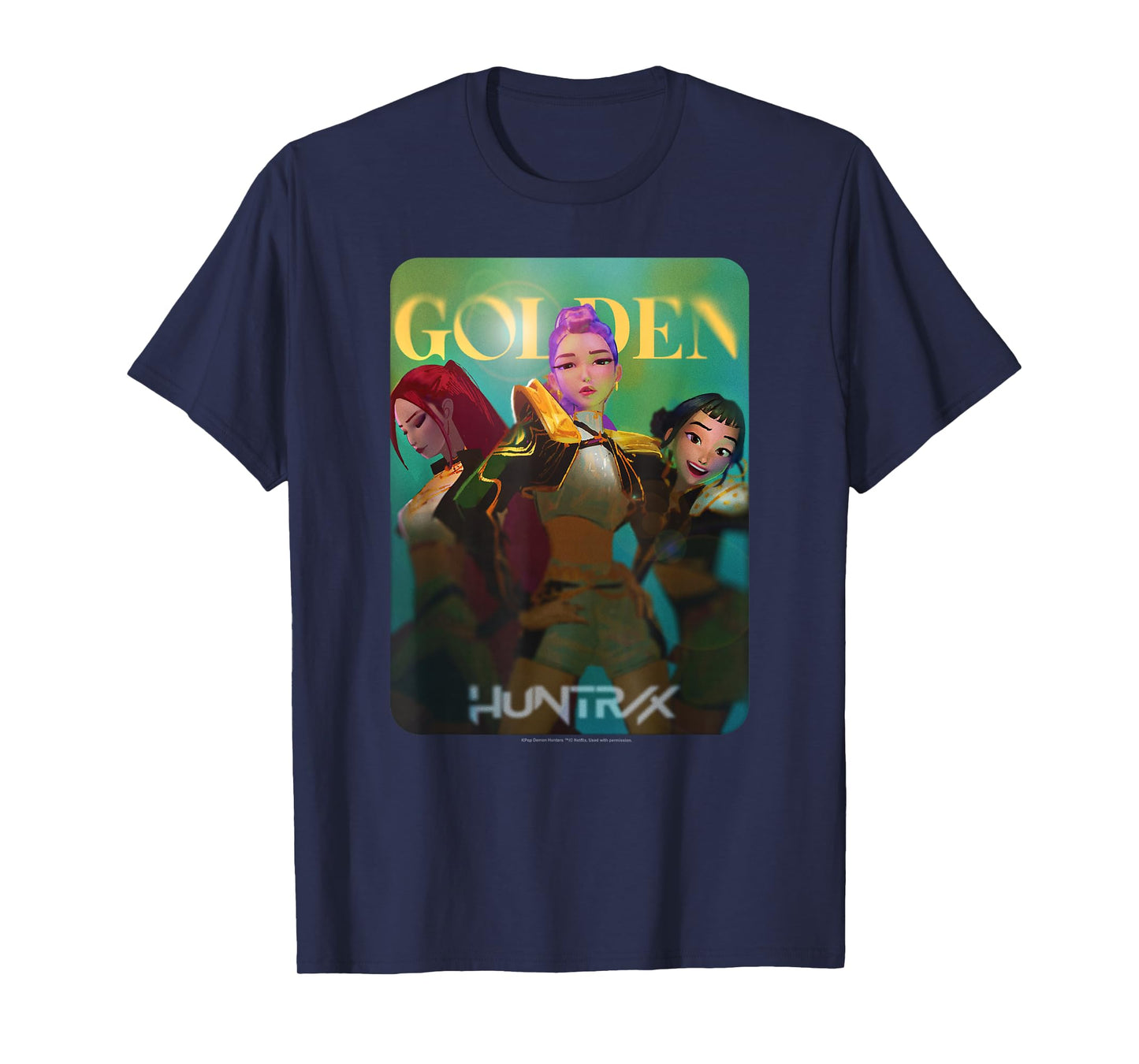Kpop Demon Hunters Halloween Huntrix Golden Photocard T-Shirt