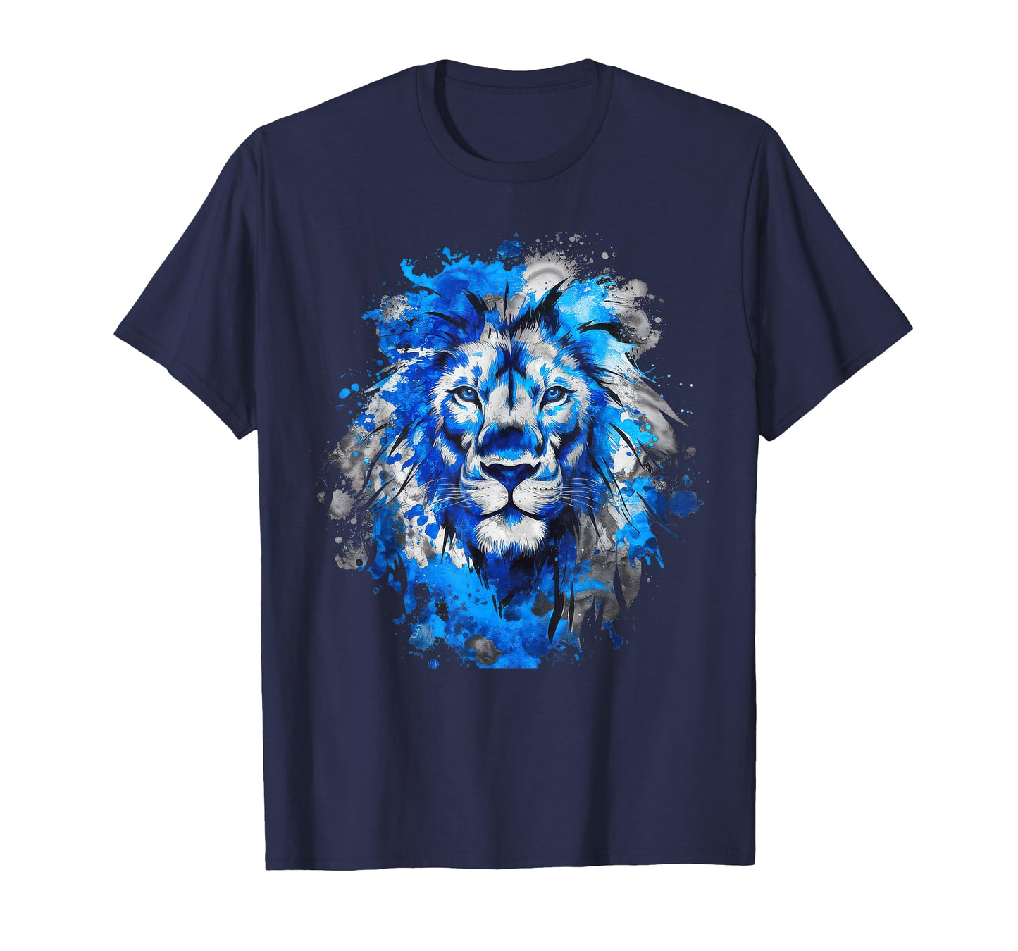 Lions Tshirt Men Women Blue Animal School Sport Fan Lion T-Shirt