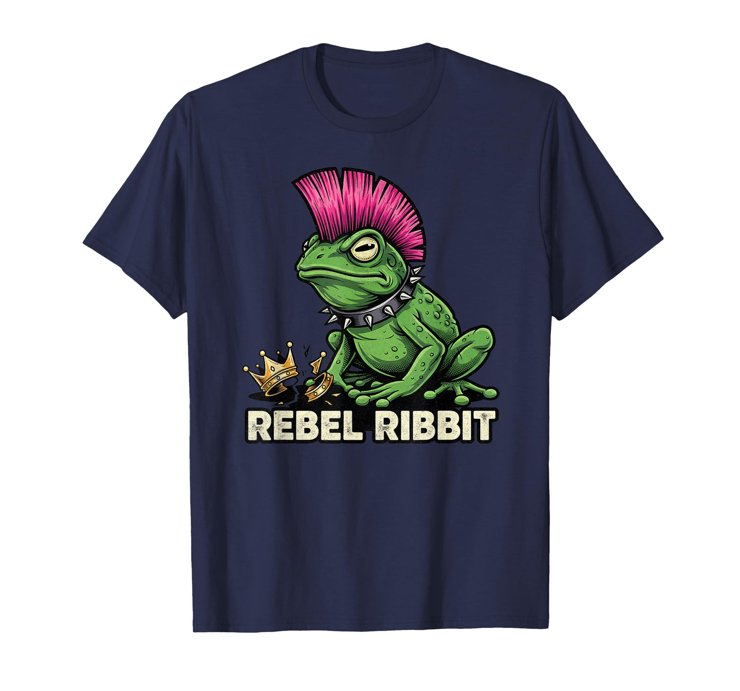 Rebel Ribbit Resist Meme No Kings Punk Graphic for Men Women T-Shirt