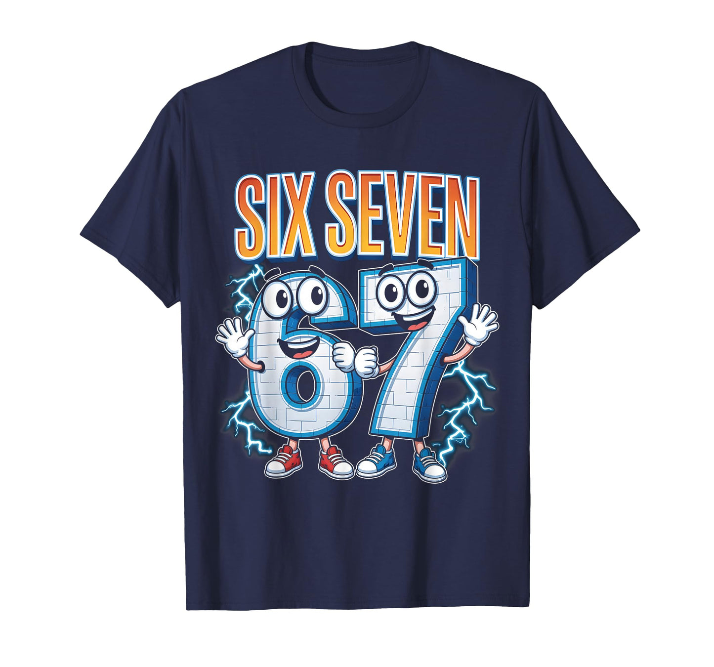 67 Brainrot Italian Meme Funny 67 Kids Costume Six Seven 6-7 T-Shirt