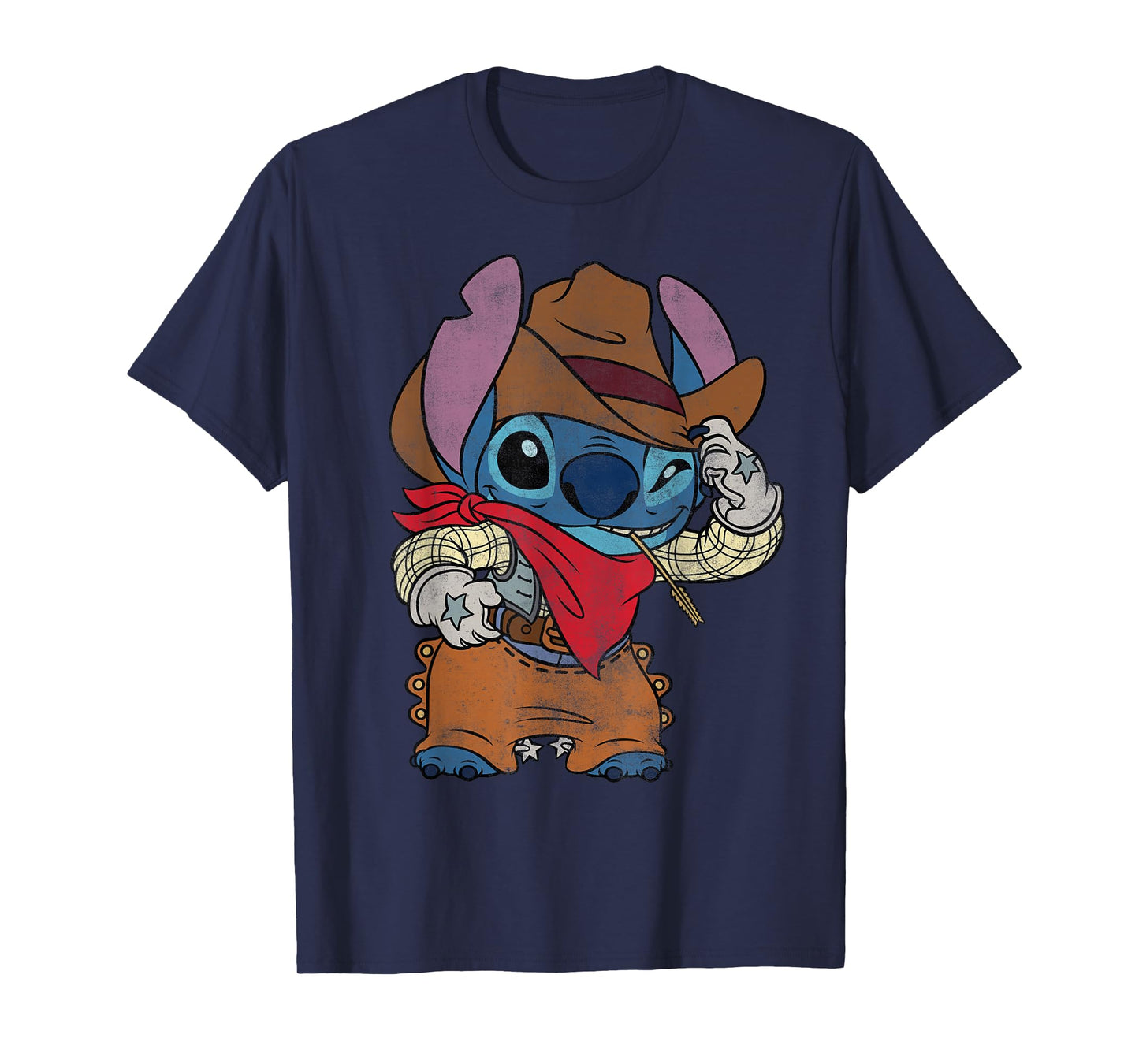 Disney Stitch Cowboy Costume Western Vintage Look T-Shirt
