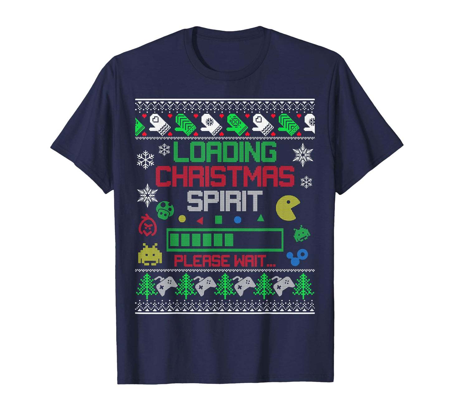 Christmas Gaming - Loading Christmas Spirit for Gamer Ugly T-Shirt