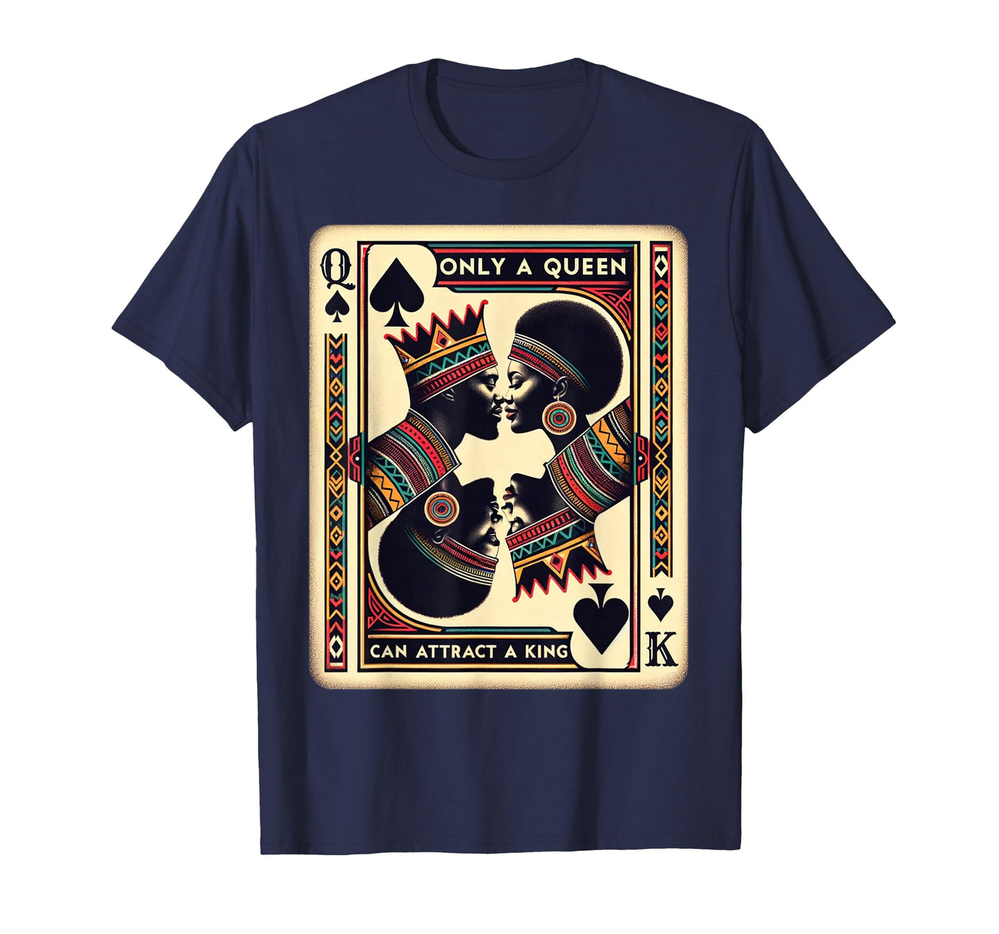 King & Queen Black Love African American Couples Marriage T-Shirt