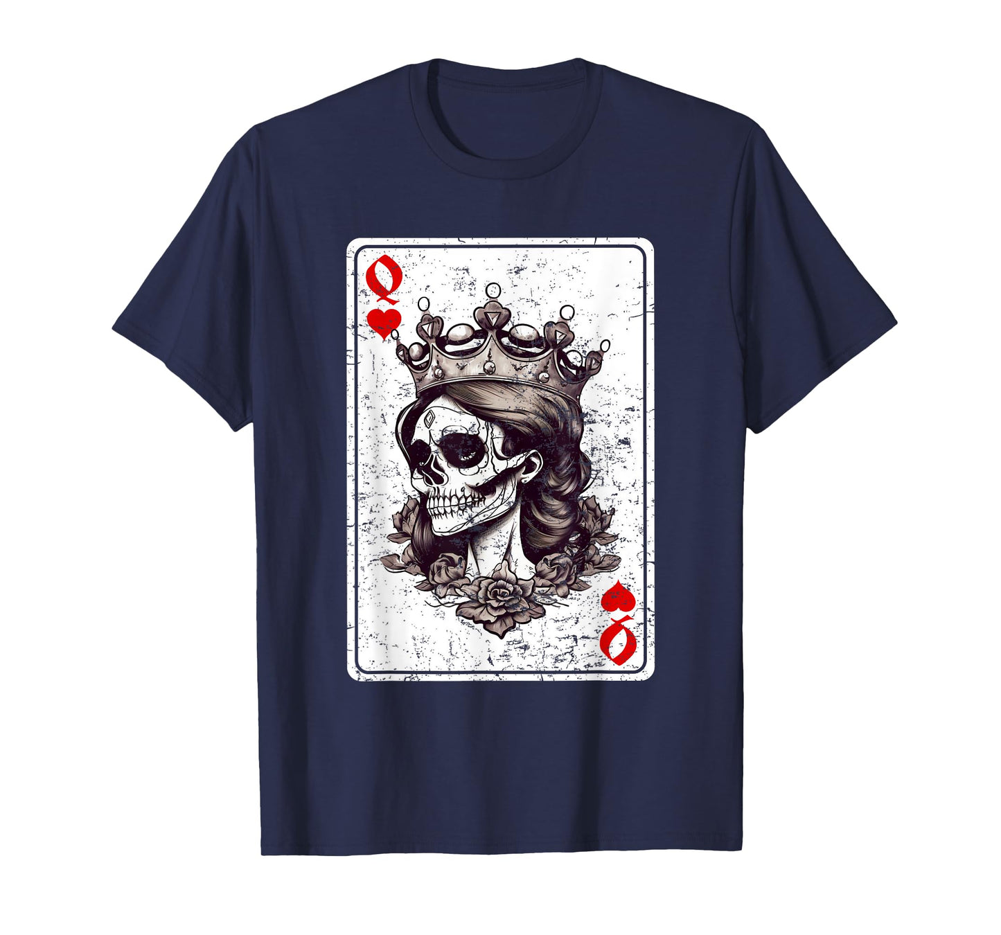 Queen of Hearts Card Game Horror Heart Queen Gothic T-Shirt