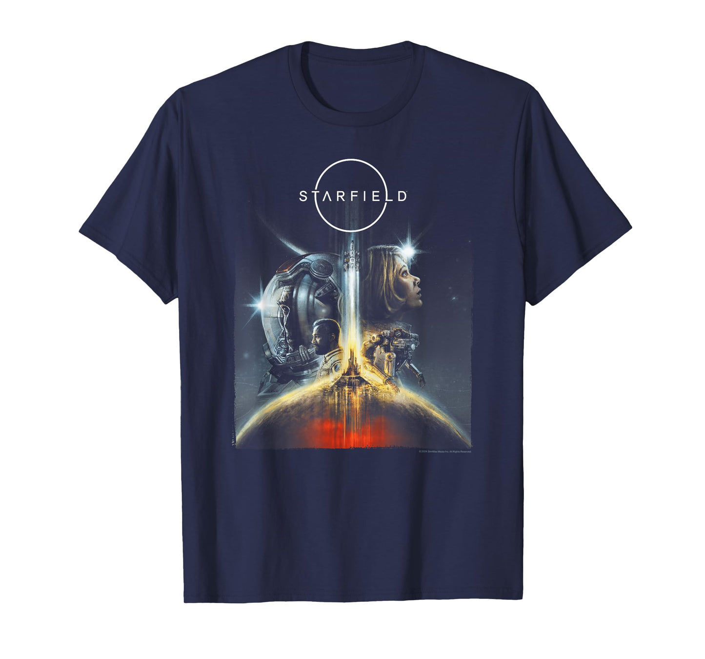 Starfield Cover Art Characters Video Game T-Shirt