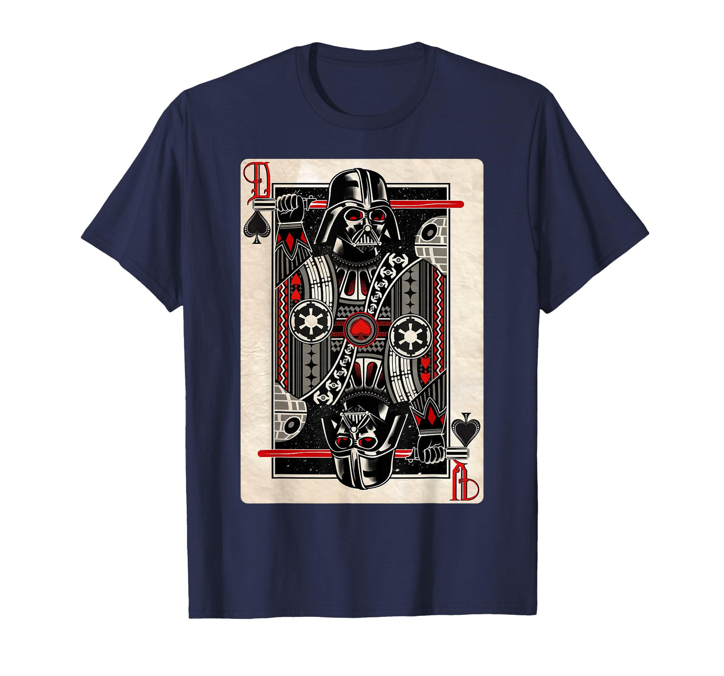 Star Wars Darth Vader King of Spades Playing Card Disney+ T-Shirt