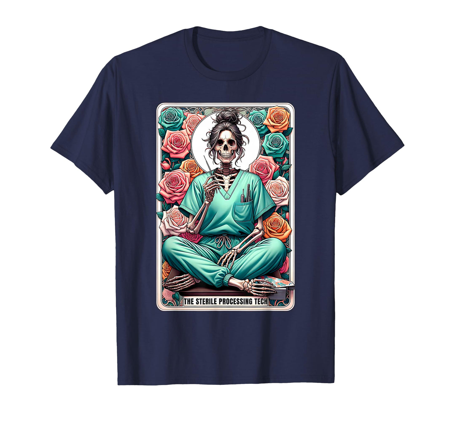 The Sterile Processing Tech Tarot Card Skeleton SPD Tech T-Shirt