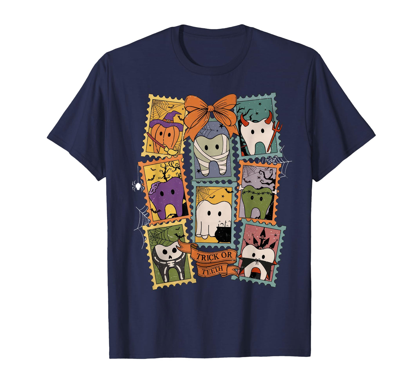 Retro Halloween Dentist Dental Squad Dental Hygienist T-Shirt