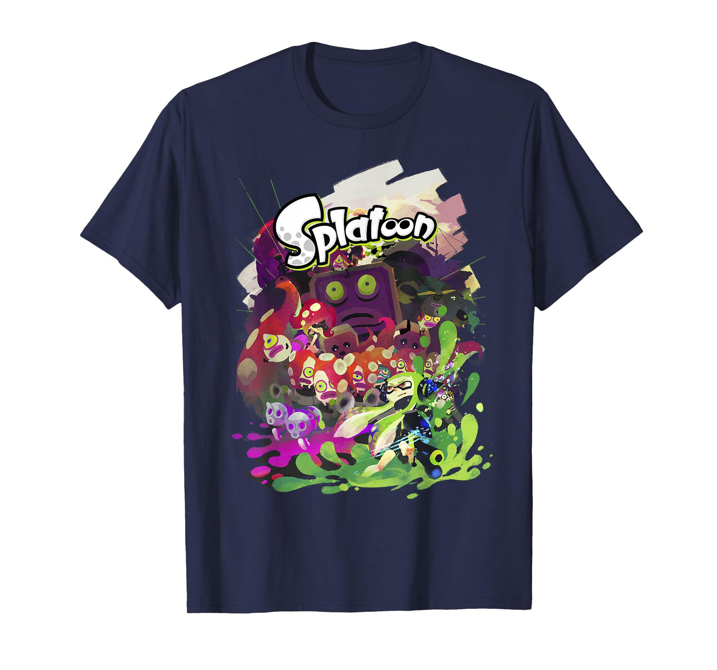 Splatoon Abstract Painted Logo Portrait T-Shirt