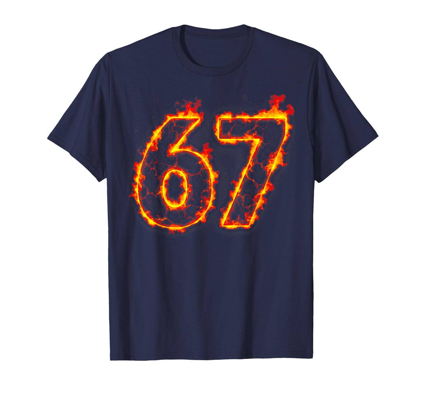 67 Flame Number Six Seven Meme 67 Kids T-Shirt
