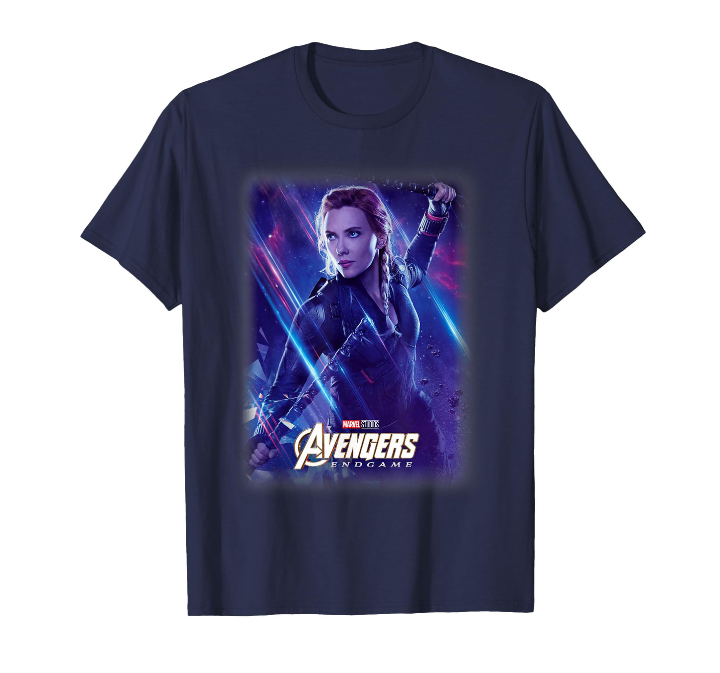 Marvel Avengers Endgame Black Widow Galactic Poster T-Shirt
